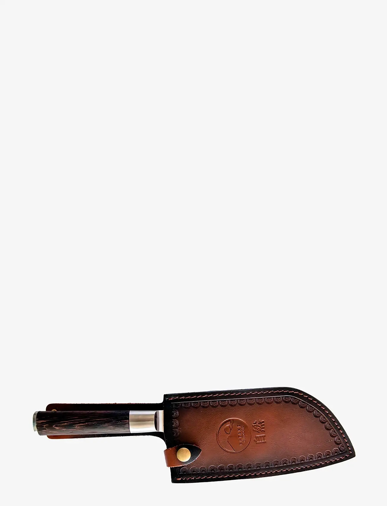 Satake - Kuro Mori with Saia / Case - santoku noad - brown and steel - 1