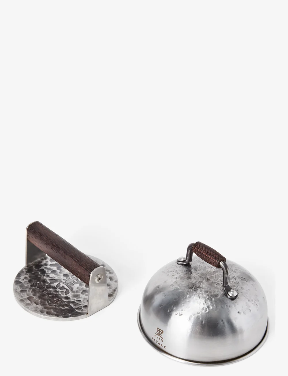 Satake - 2 part Smash Set, Smash & Cloche - knoblauchpressen & kartoffelstampfer - brown/grey - 0