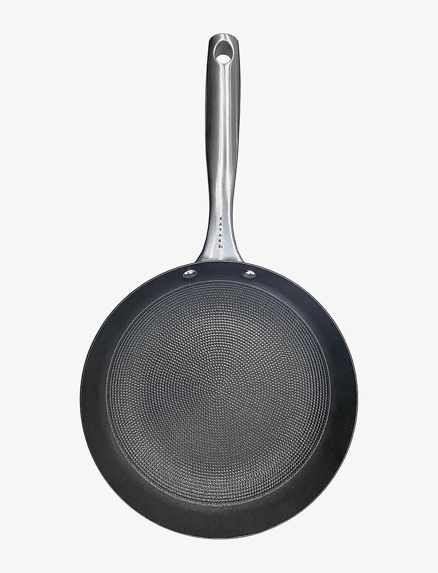 Satake - 24 cm frying pan in lightweight iron with honeycomp pattern - black - 0