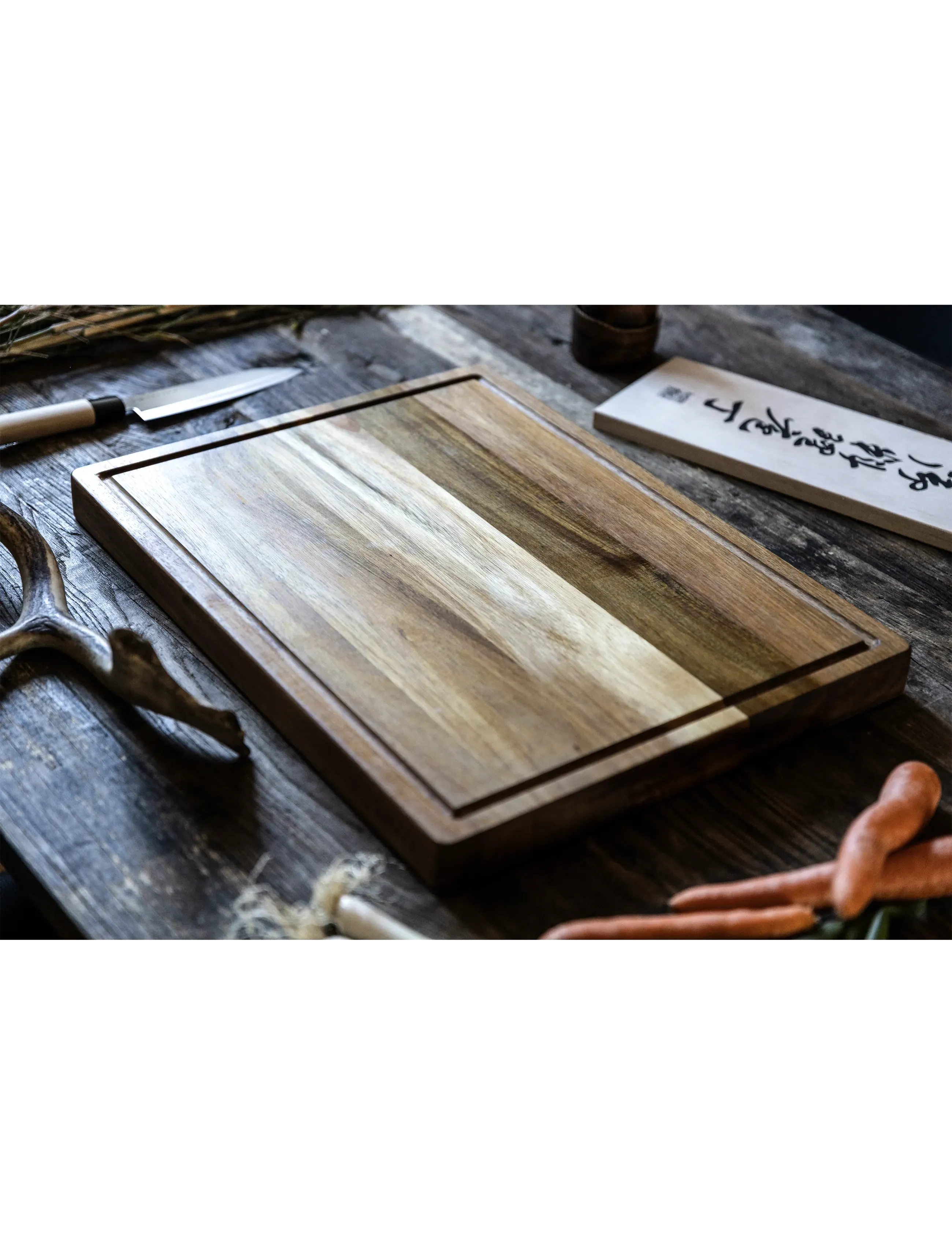 Satake - Cutting board Acacia oil finish 50.8x38.1x3.8cm - brown - 3