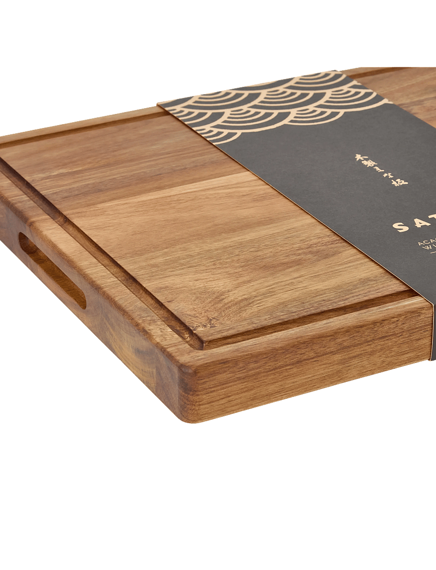 Satake - Cutting board Acacia oil finish 50.8x38.1x3.8cm - brown - 4