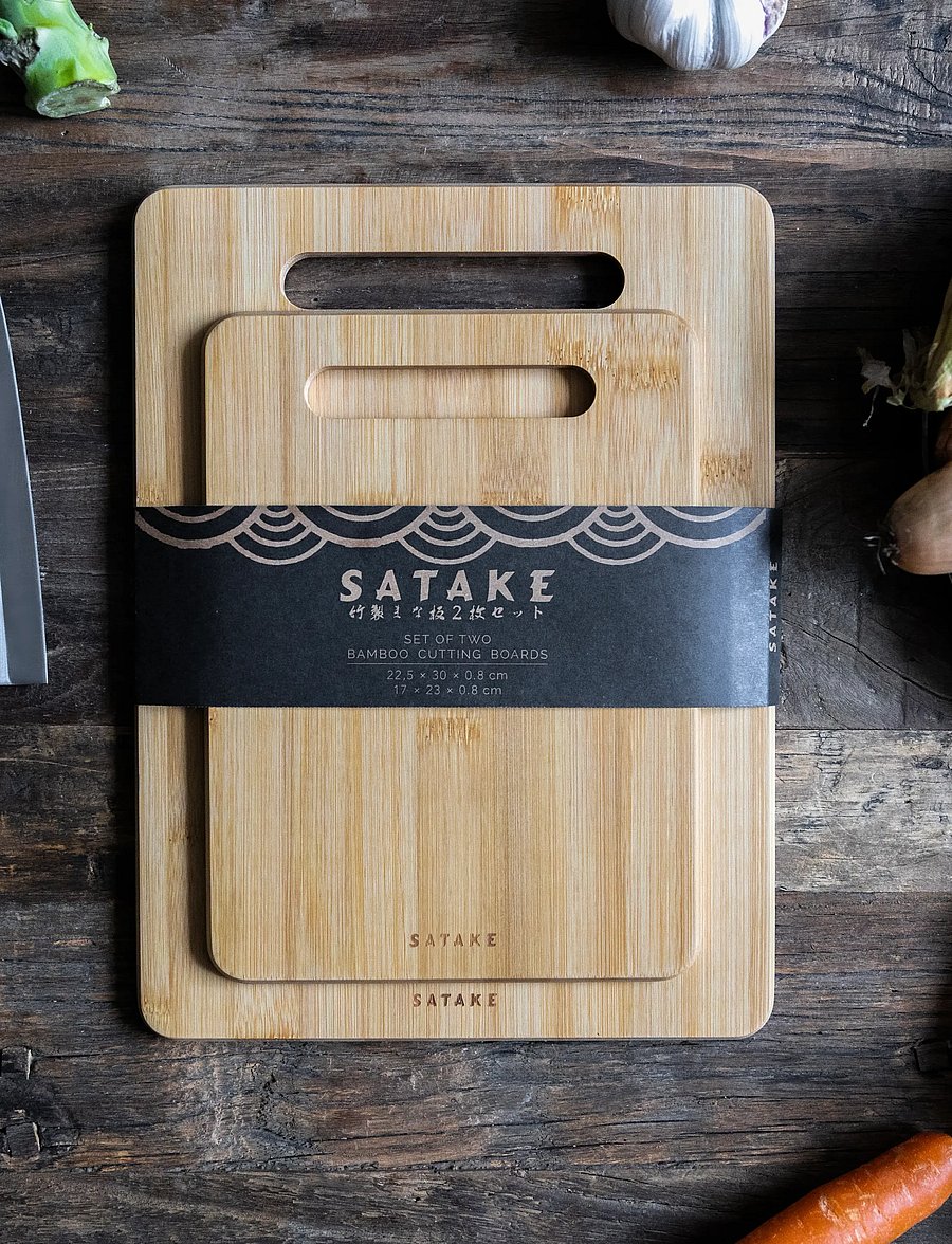 Satake - Cutting board Bamboo 2p - lõikelauad - brown - 4