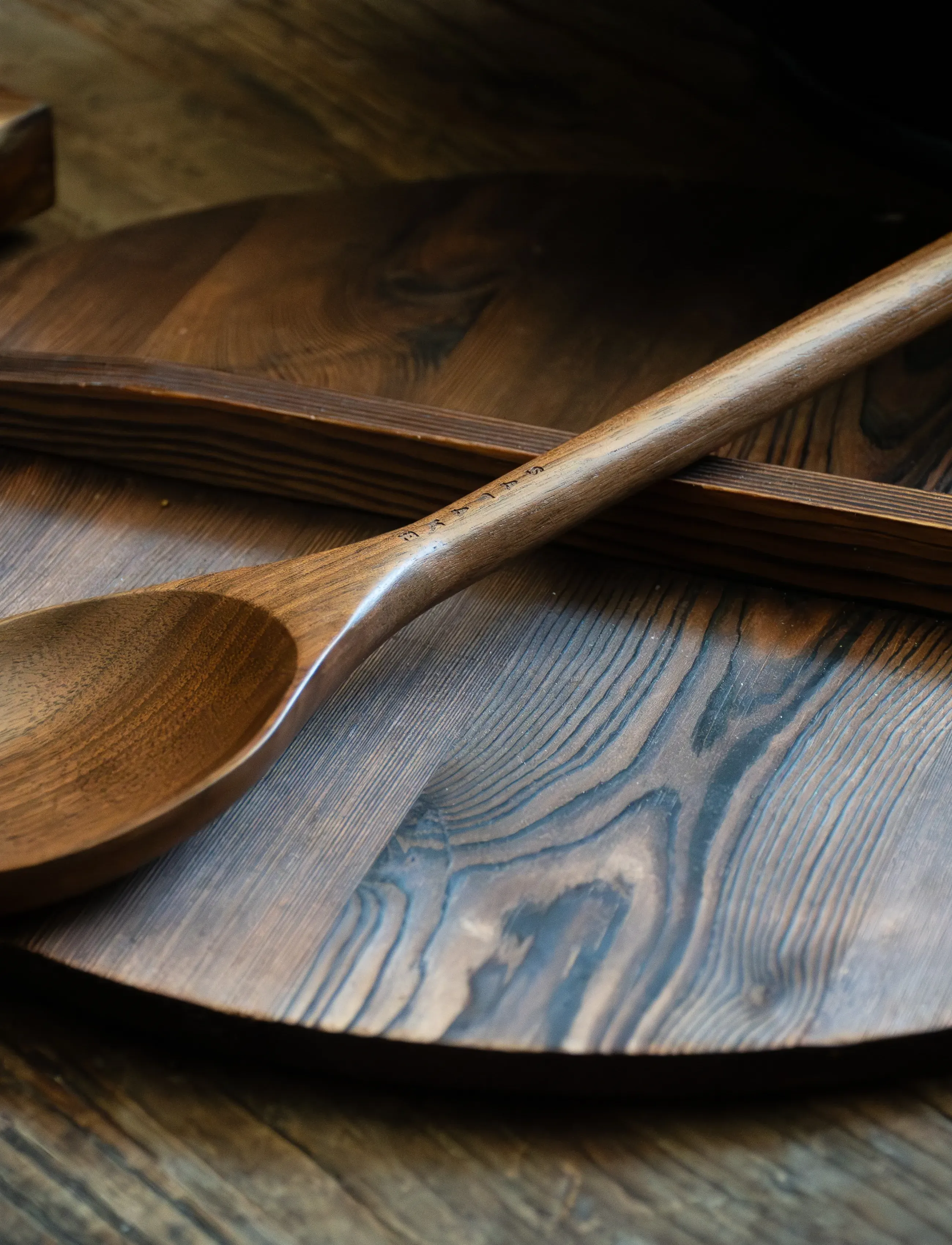 Satake Serving Spoon Walnut, 33.5X 7.20X 1.7, Kitchen Tools, Braun - Spoons & Ladels, Homeware