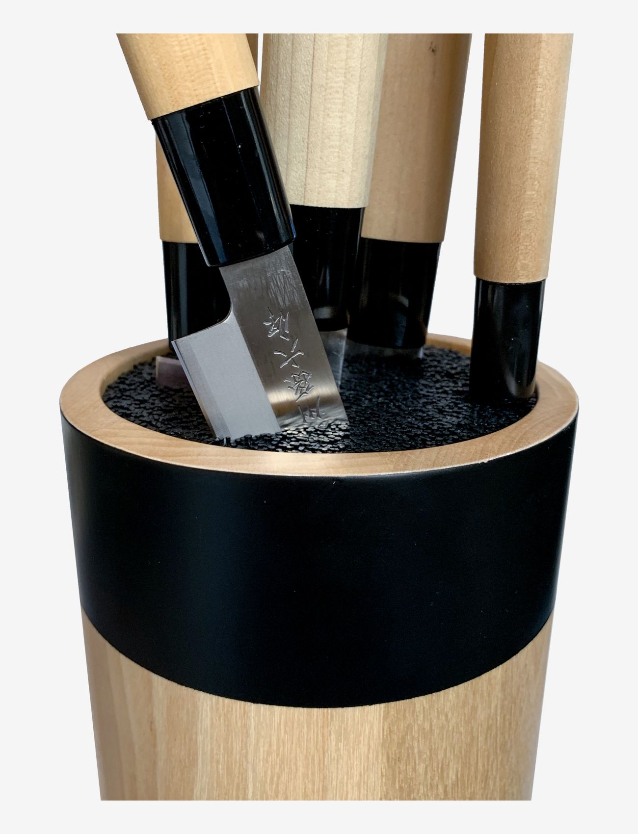 Satake - Satake Houcho Round Knife Block in Birch wood - knife blocks - brown - 1