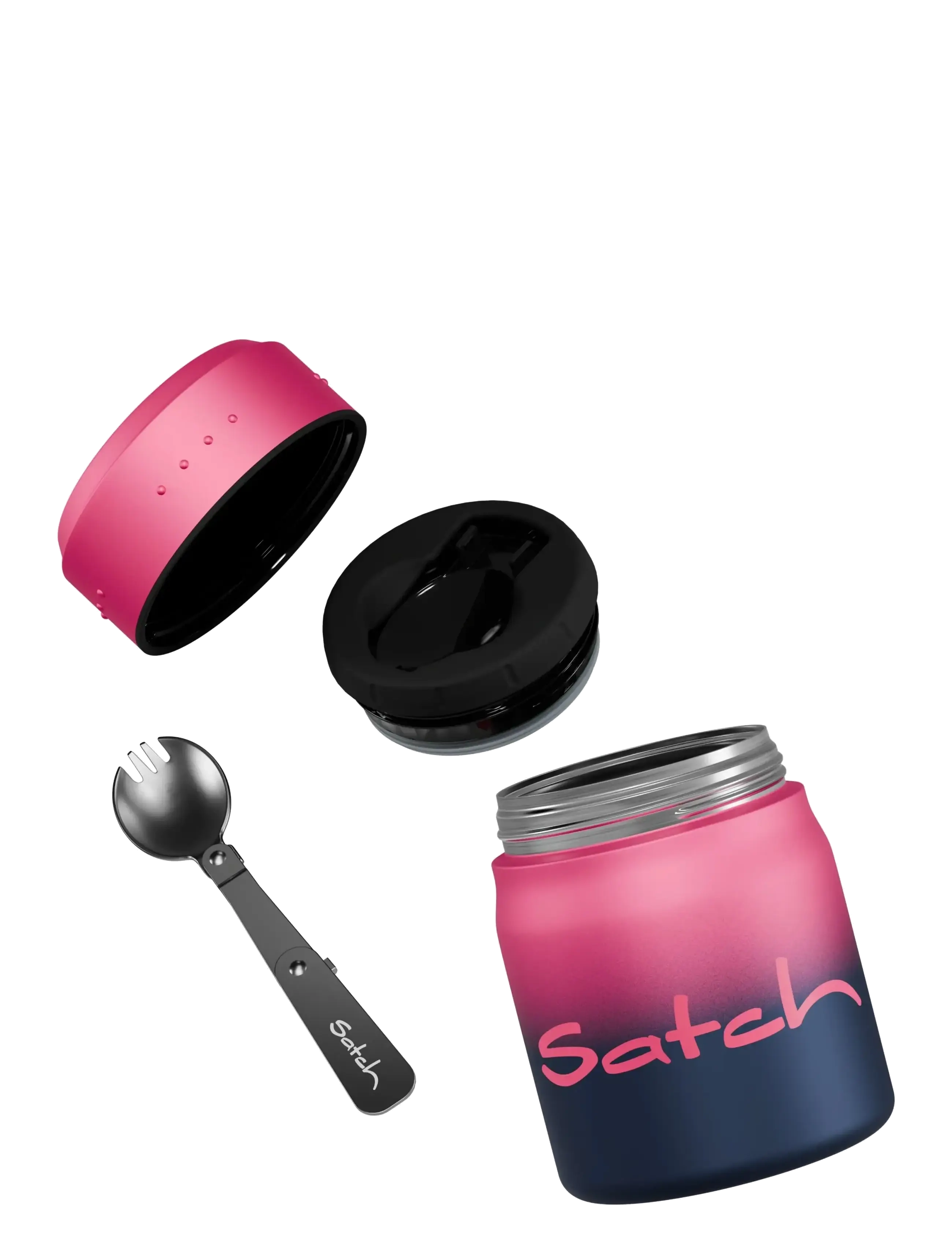 Satch - THERMO FOODCONTAINER - madkasser - pink graffiti - 1