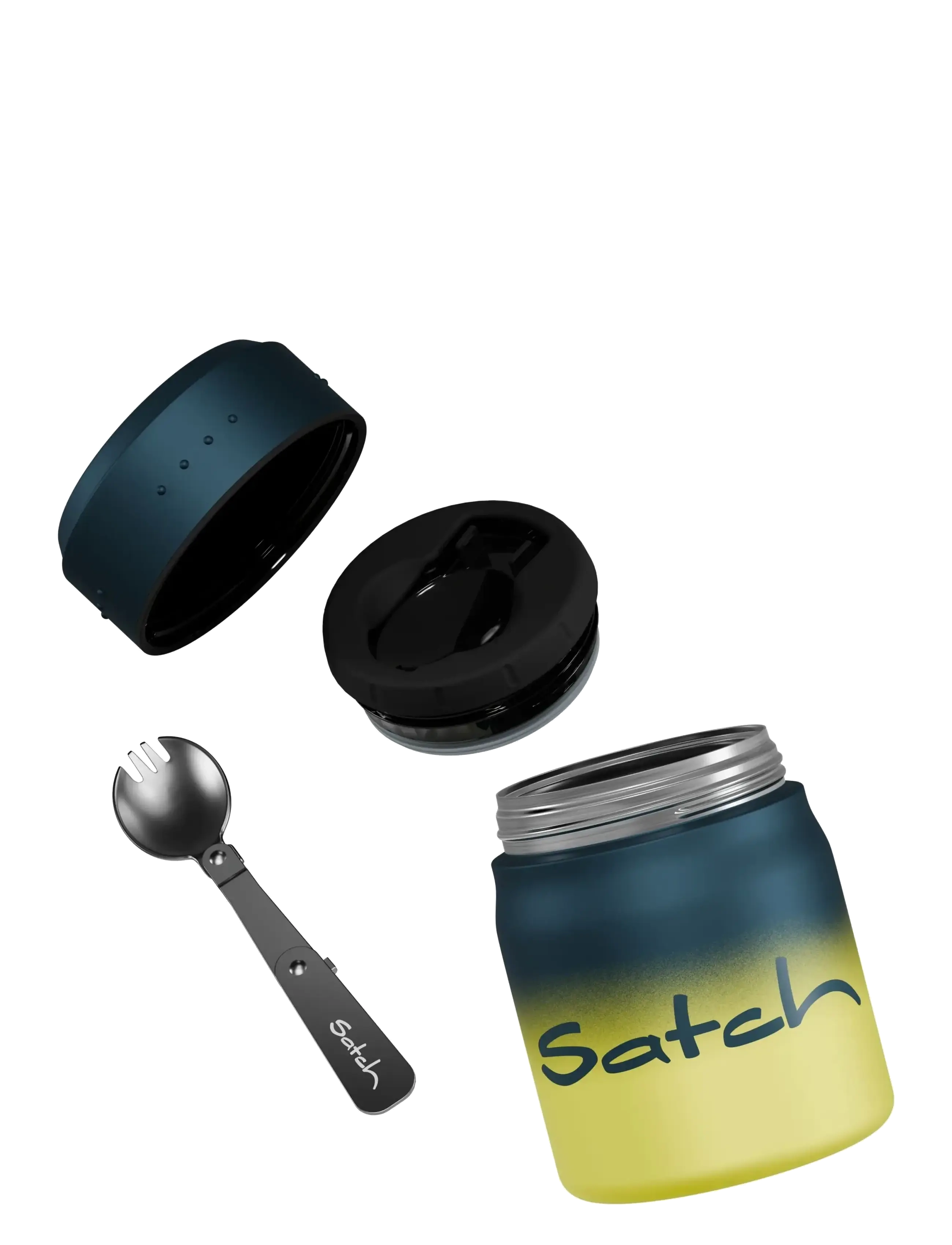 Satch - THERMO FOODCONTAINER - blue graffiti - 4