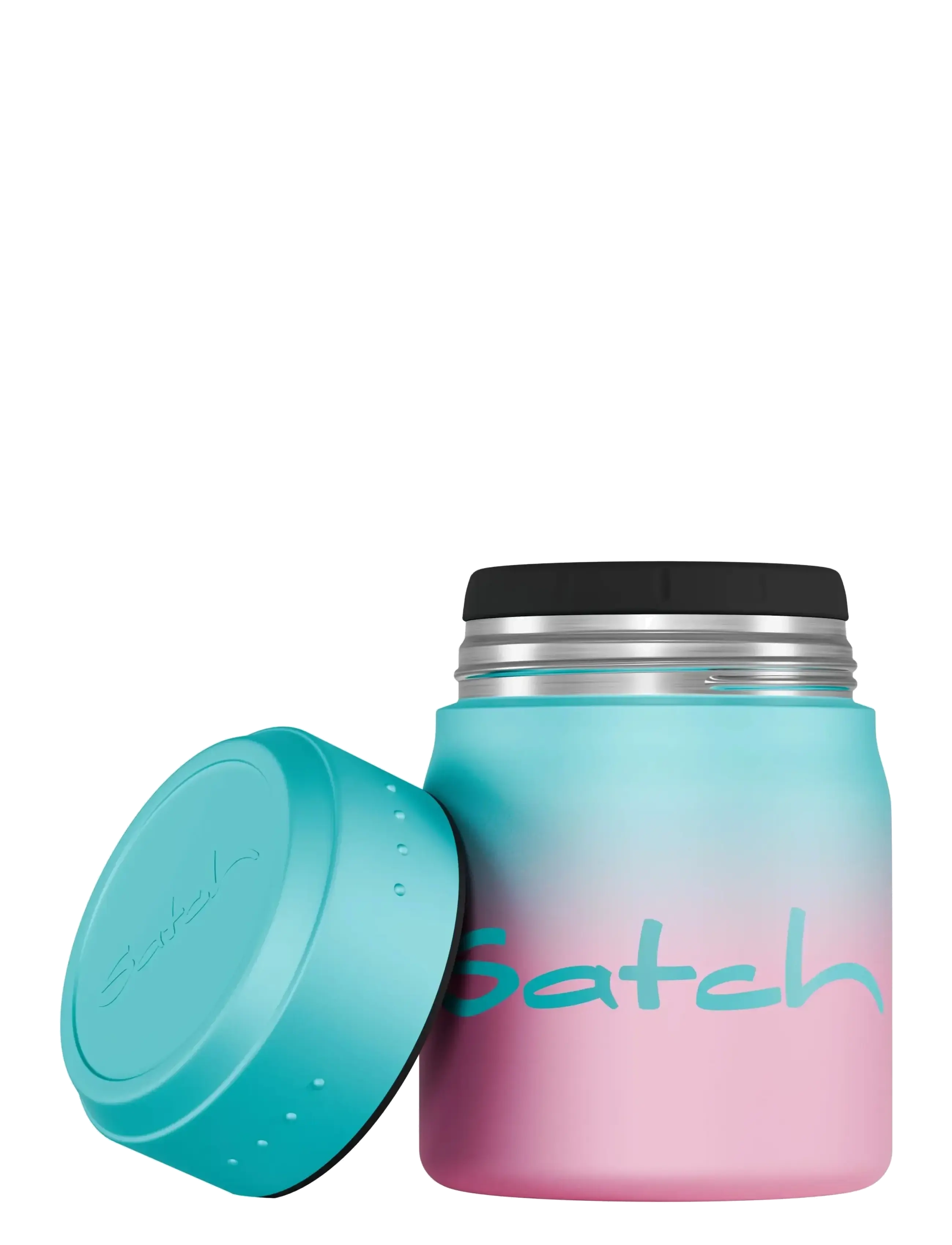 Satch - THERMO FOODCONTAINER - light blue gaffiti - 3