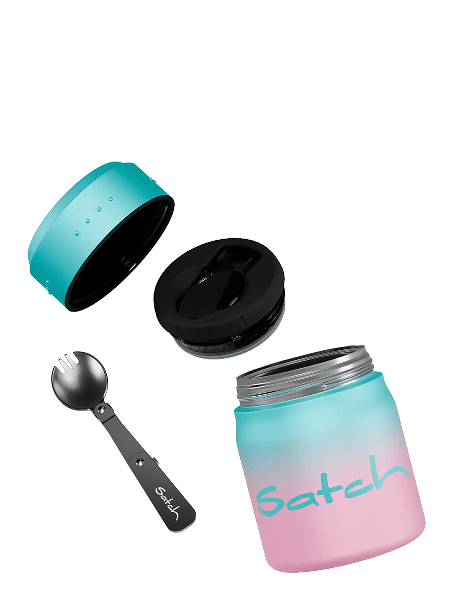 Satch - THERMO FOODCONTAINER - matlådor - light blue gaffiti - 4