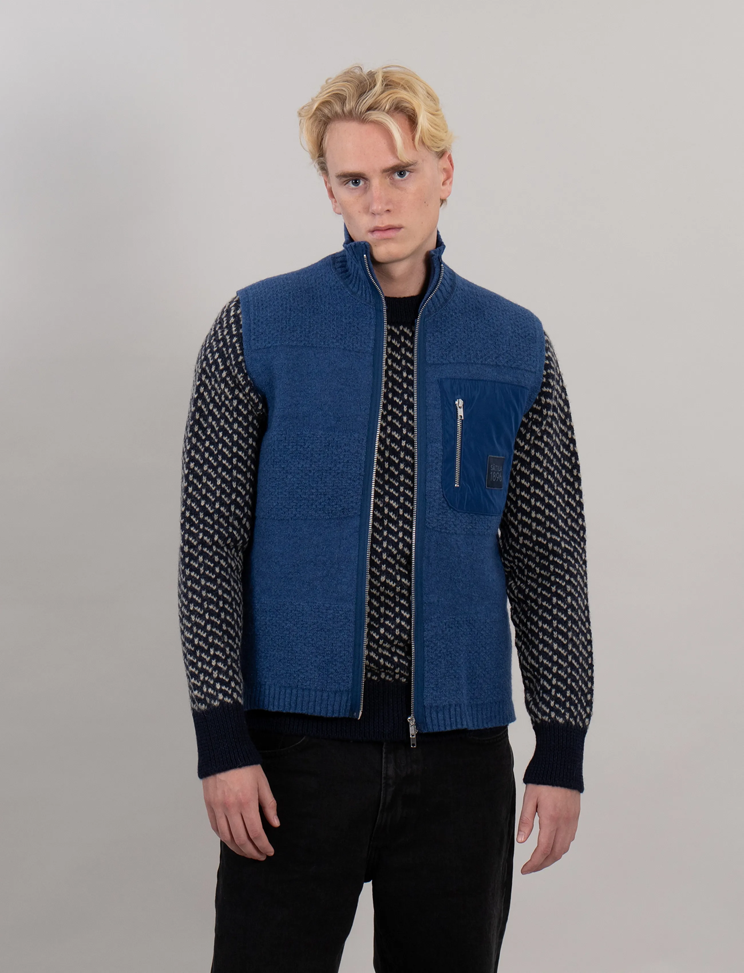Sätila of Sweden - Boxy boil vest - accessories - bijou blue - 0