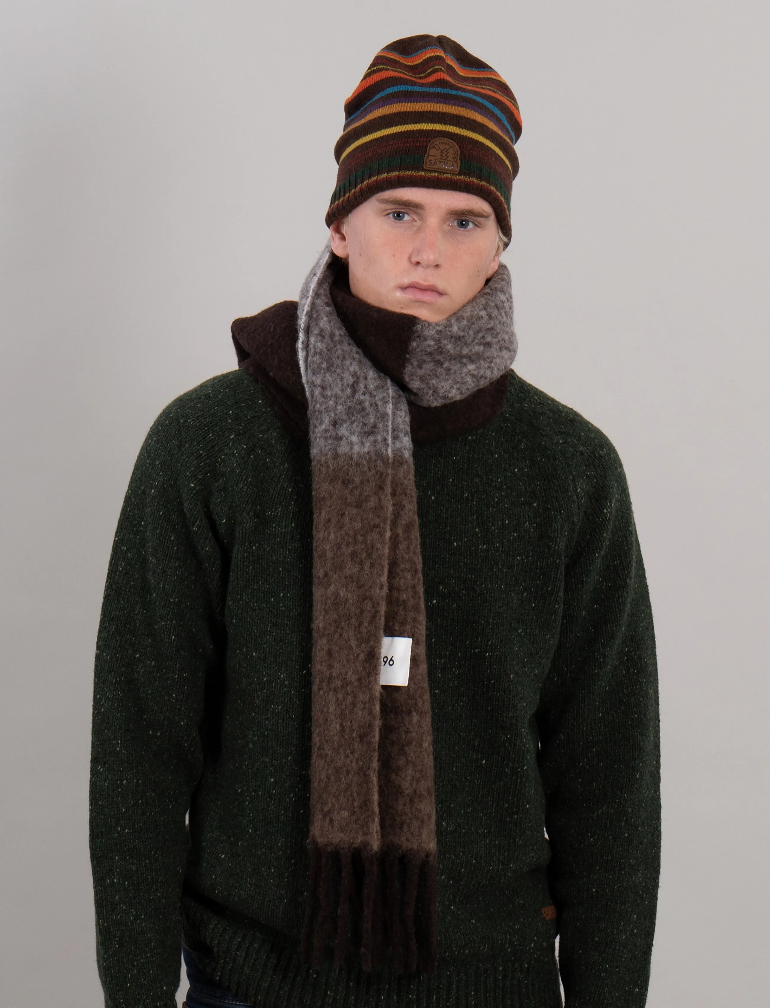 Sätila of Sweden - Shea stripe scarf - accessoires - brown combo - 0