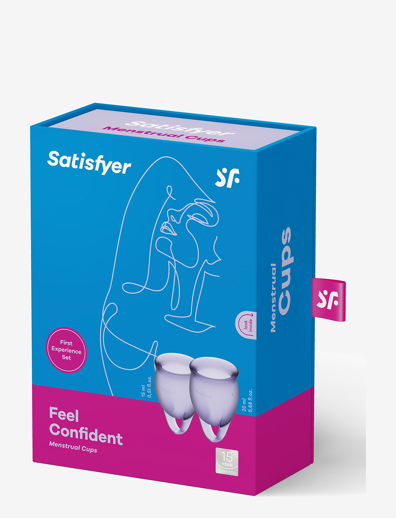 Satisfyer - Satisfyer Feel Confident Menstrual Cup Lila - tíðarvörur - lila - 1