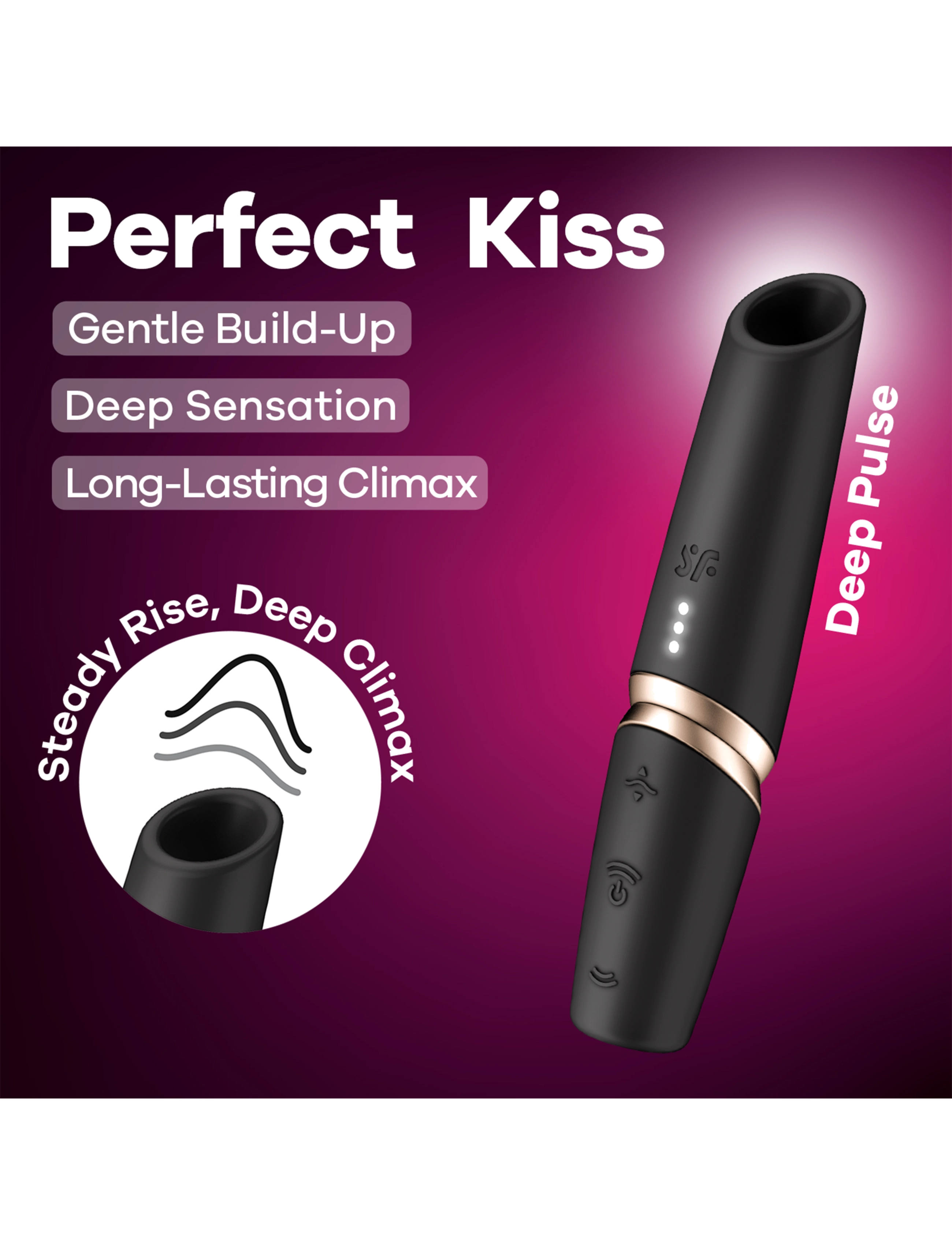 Satisfyer - Satisfyer Perfect Kiss Mini Vibrator - black - 5