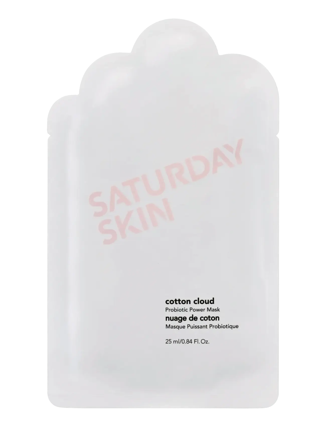 Saturday Skin Cotton Cloud Probiotic Power Sheetmask 25Ml, Detox-maske, Nude, Str: 25 ML
