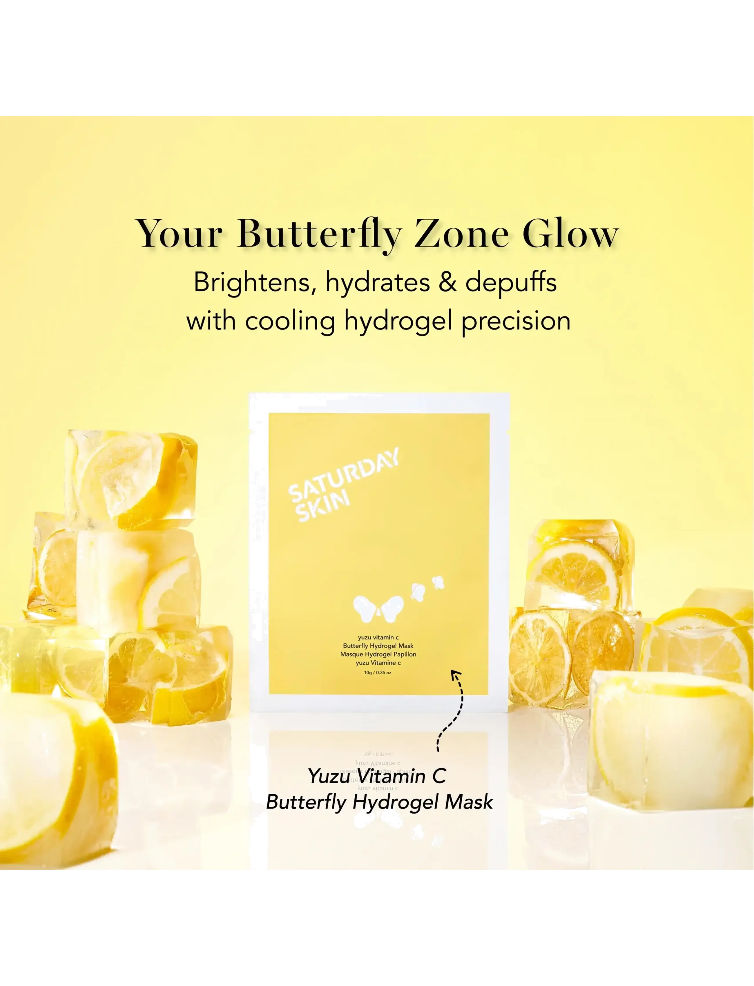 Saturday Skin - SATURDAY SKIN Yuzu Vitamin C Butterfly Hydrogel Mask 4-Pack - sheet masks - clear - 4