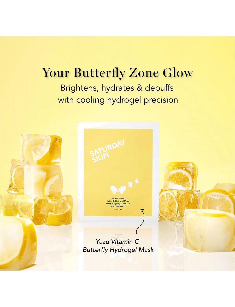 Saturday Skin - SATURDAY SKIN Yuzu Vitamin C Butterfly Hydrogel Mask 4-Pack - lehtmaskid - clear - 4