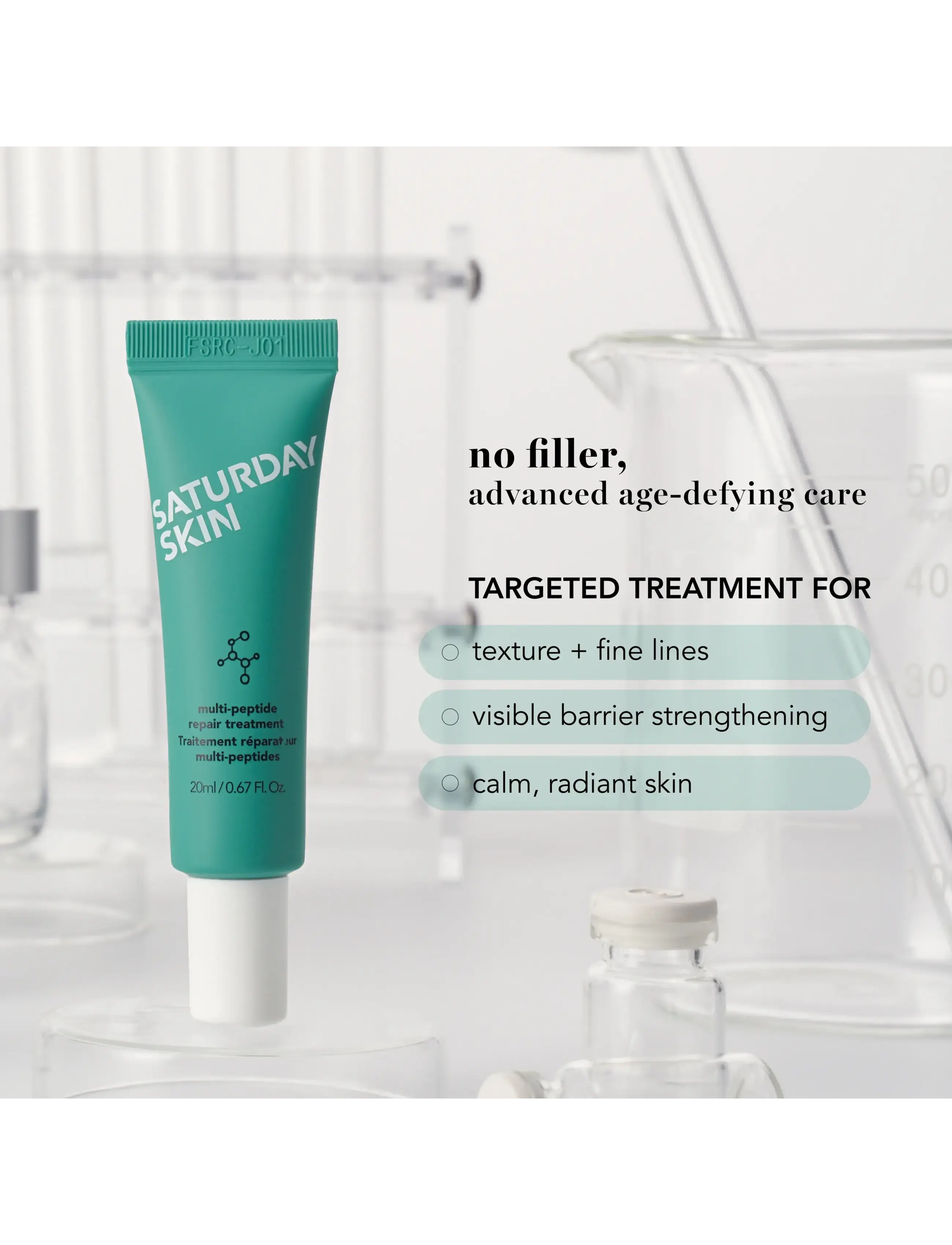 Saturday Skin - SATURDAY SKIN Multi-Peptide Repair Treatment 20ml - hudpleje - white - 1