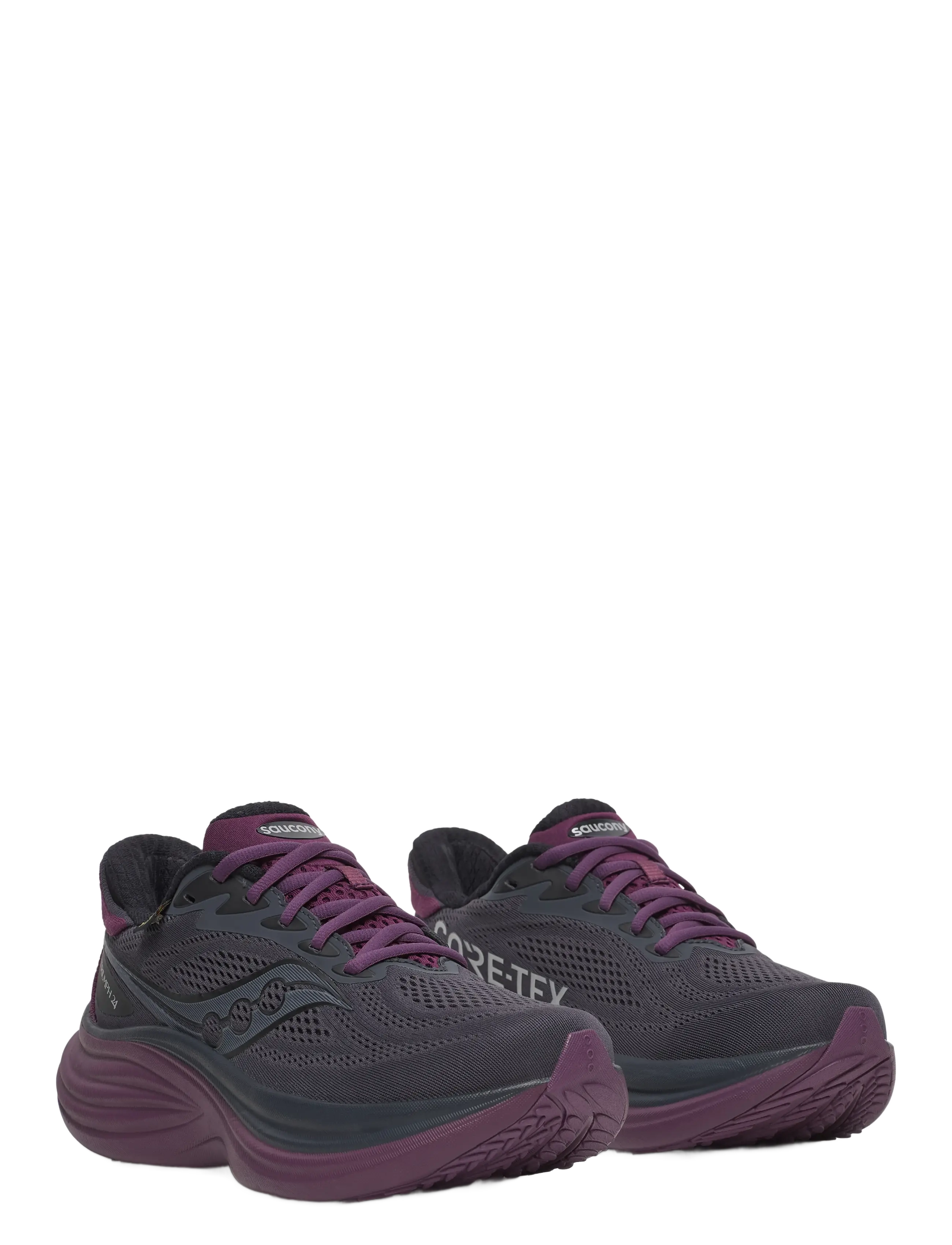 Saucony TRIUMPH 24 GTX - Saucony - EBONY/EGGPLANT / grey