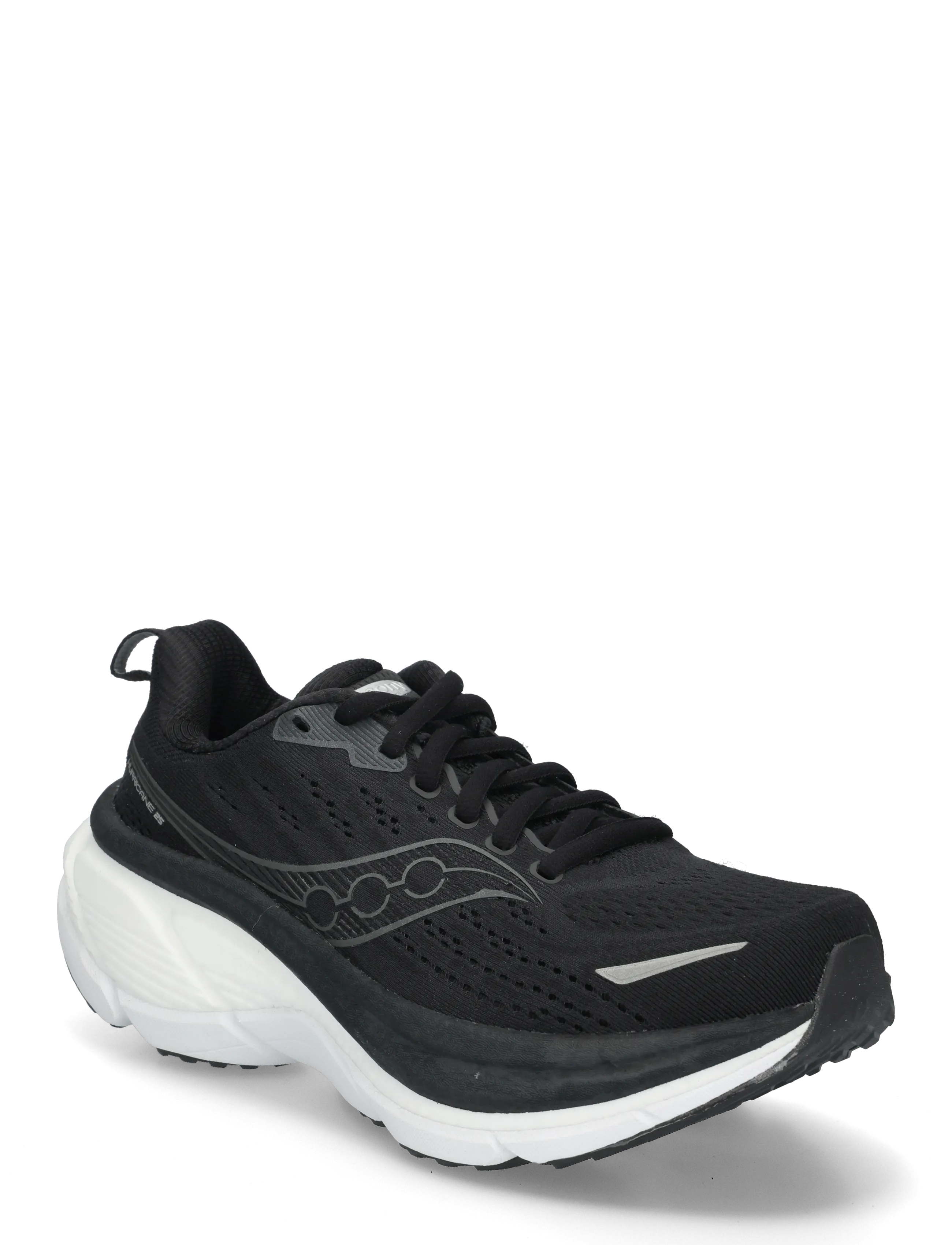 Saucony HURRICANE 25 WIDE - Shoes - BLACK/WHITE / black
