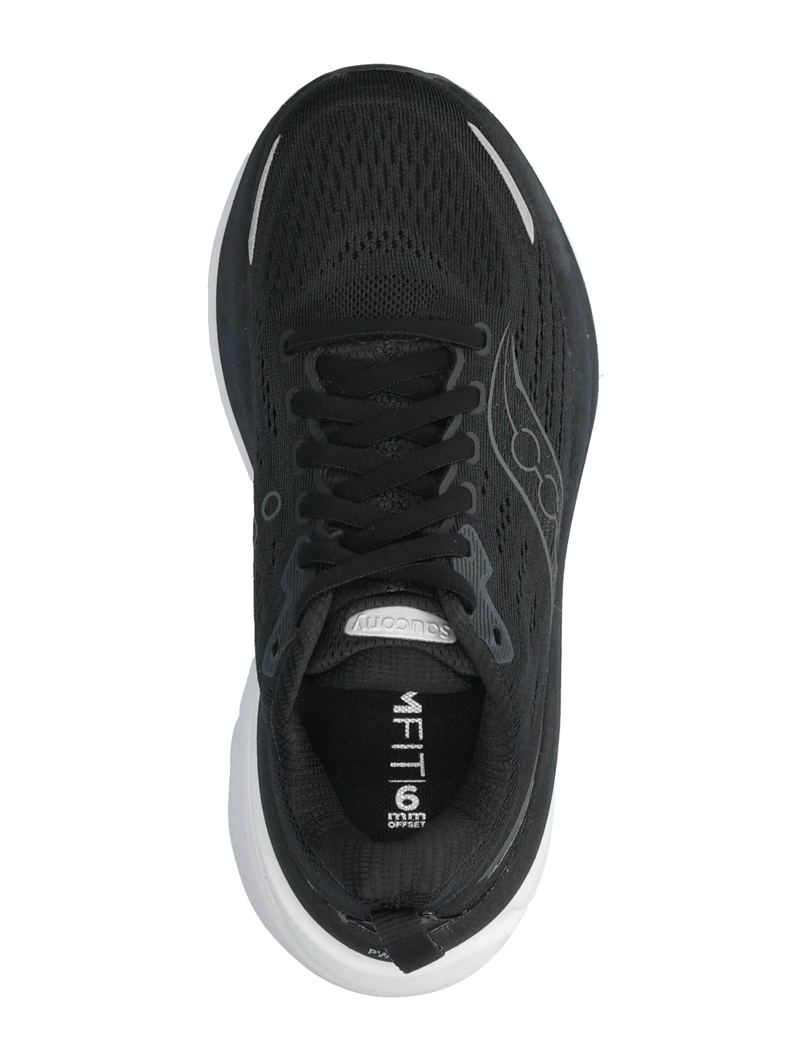 Saucony - Hurricane 25 Wide Women - löparskor - black/white - 3