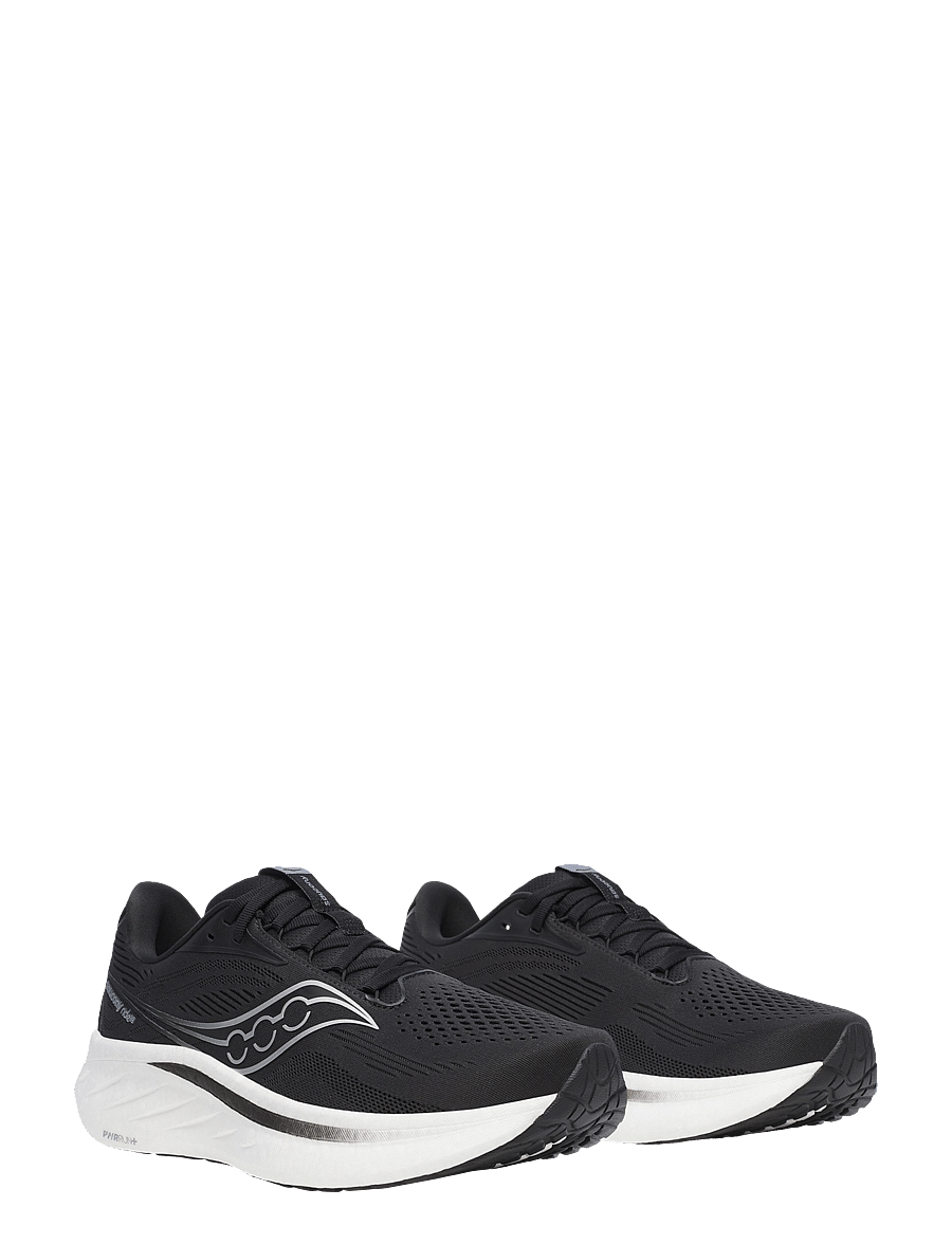 Saucony - RIDE 18 - løbesko - black/white - 0