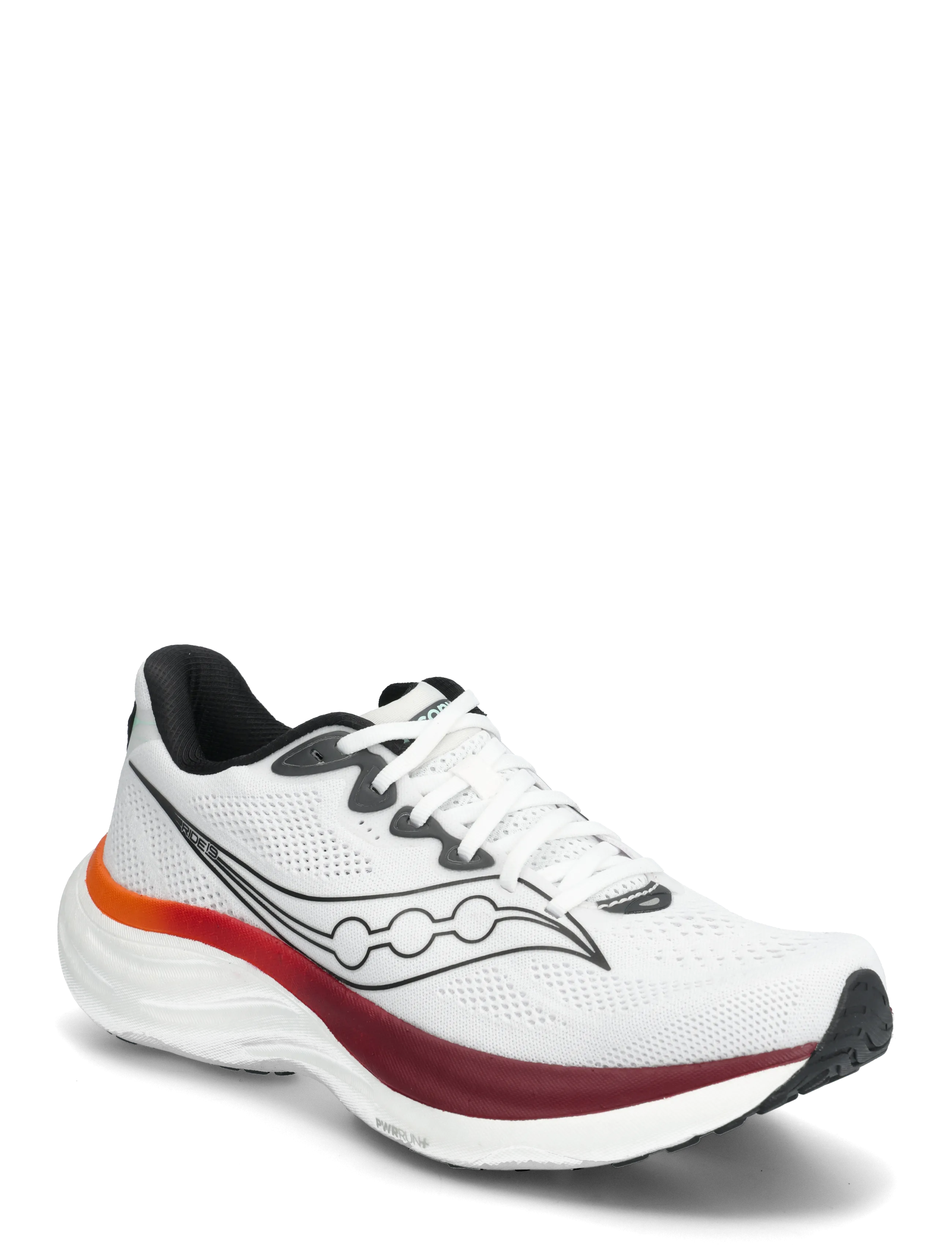 Saucony RIDE 19 - Laufschuhe - WHITE/CRIMSON / white