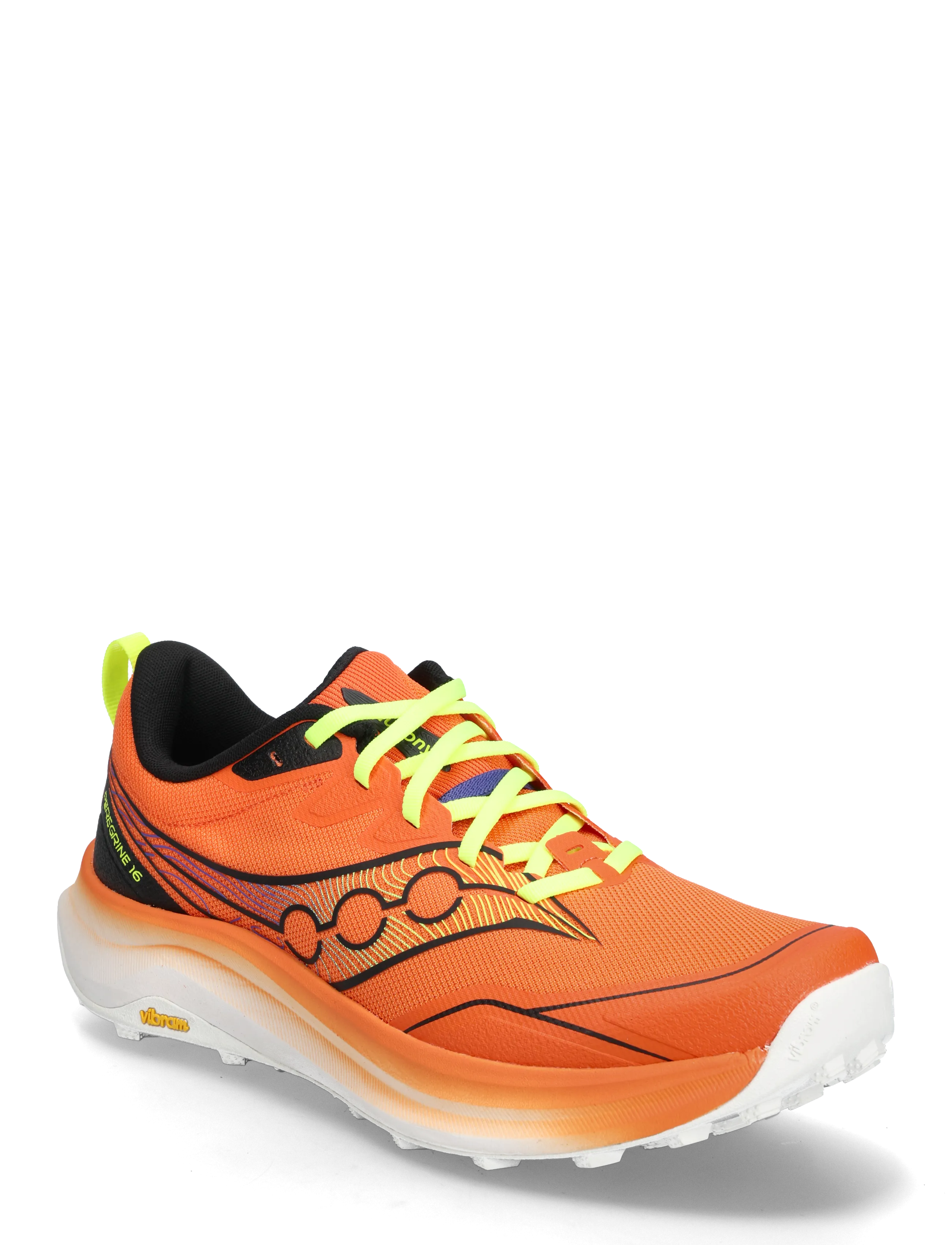 Saucony PEREGRINE 16 - Running Shoes - FIRE/BLACK / orange