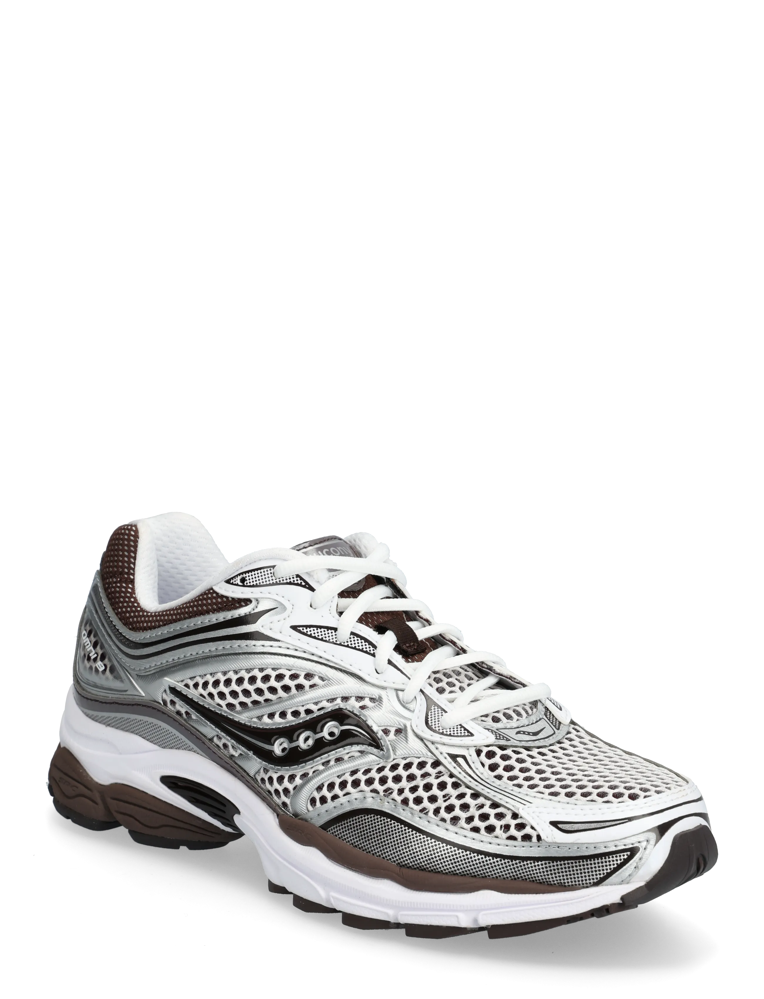 Saucony PROGRID OMNI 9 - Sko - WHITE/BROWN / silver