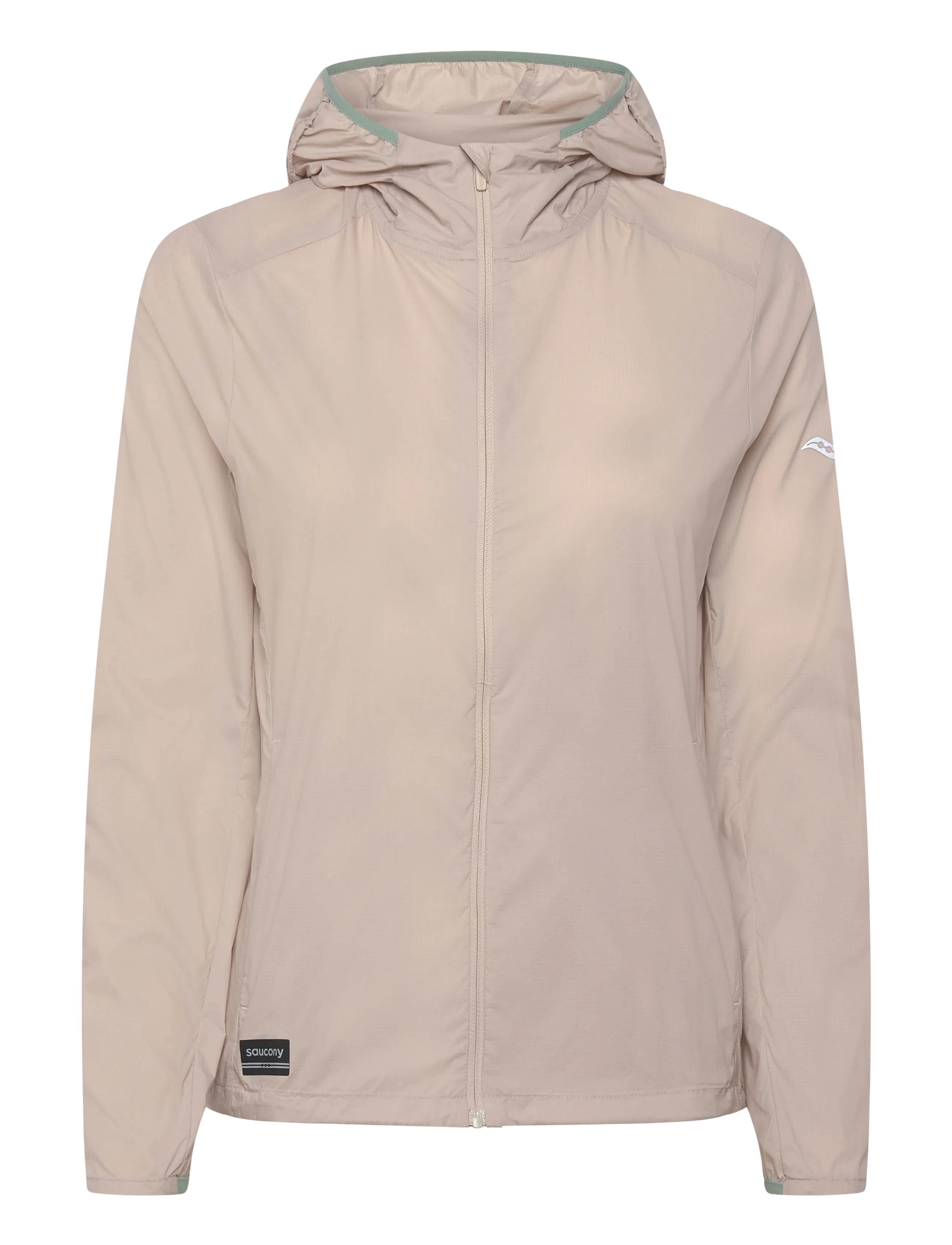 Saucony Peregrine Packaway Jacket Women, XS, Sport Jackets, Creme - Training Frauen