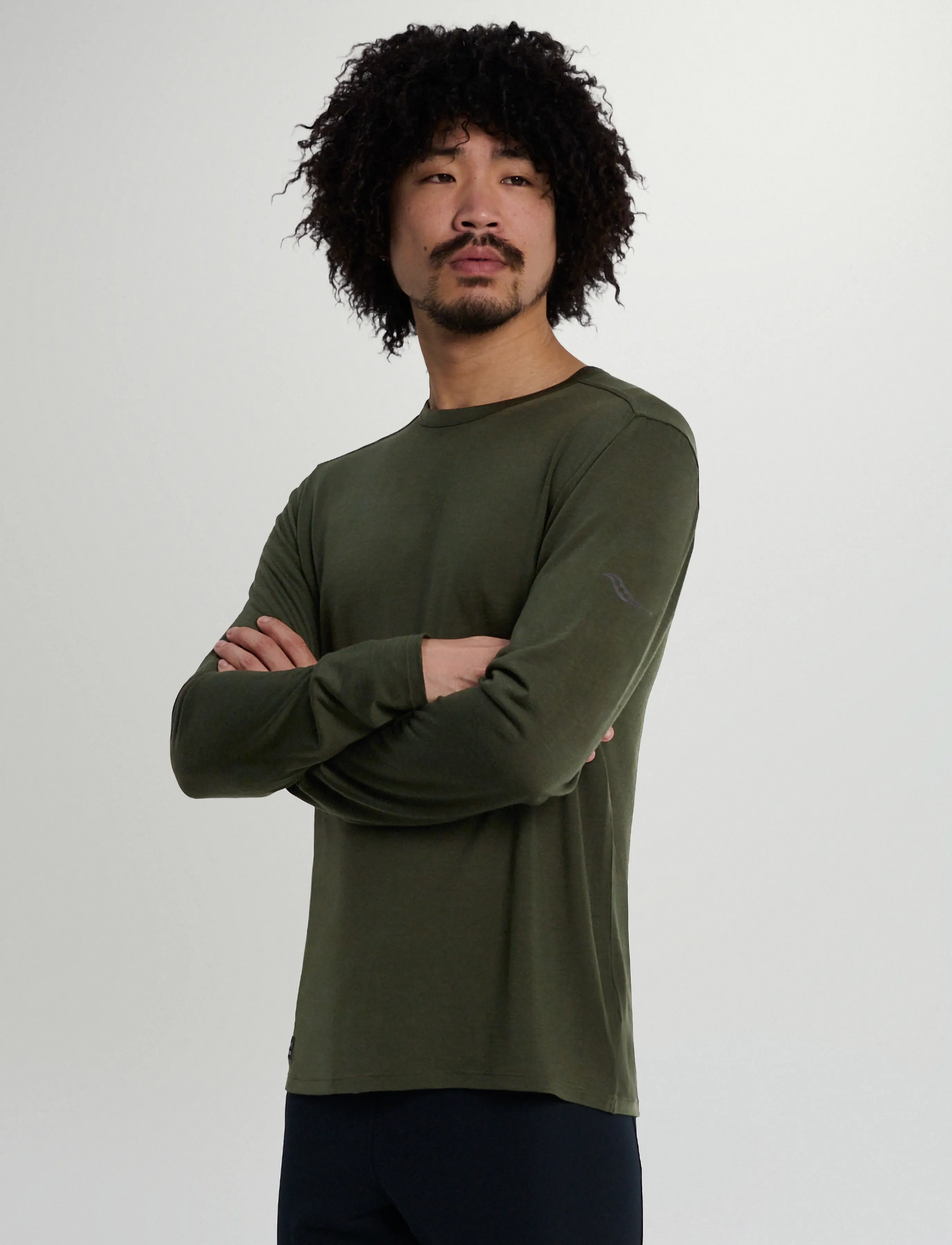 Saucony - PEREGRINE MERINO LONG SLEEVE - fatigue heather - 4