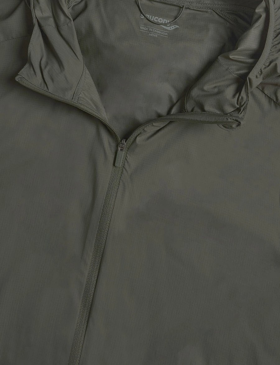 Saucony - PEREGRINE PACKAWAY JACKET - välijoped - fatigue - 5