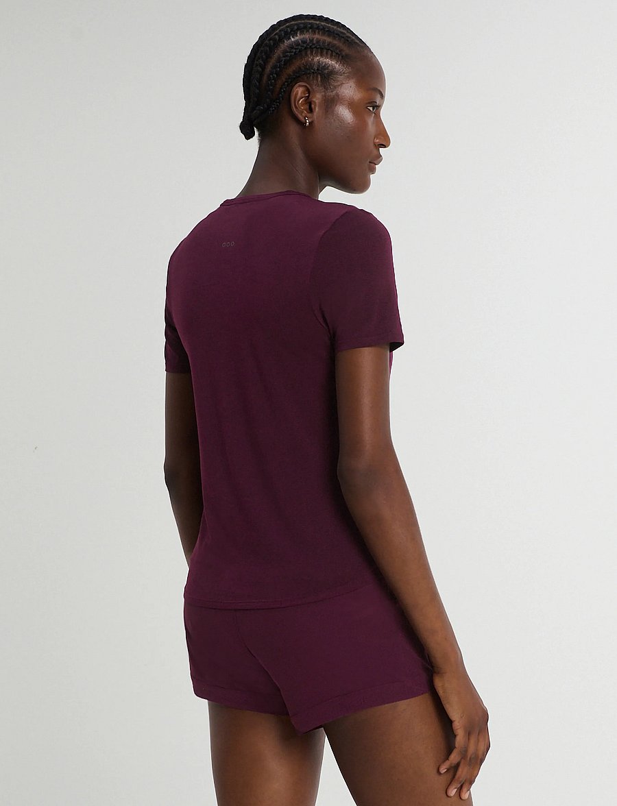 Saucony - STOPWATCH SHORT SLEEVE - t-shirts - eggplant heather - 3