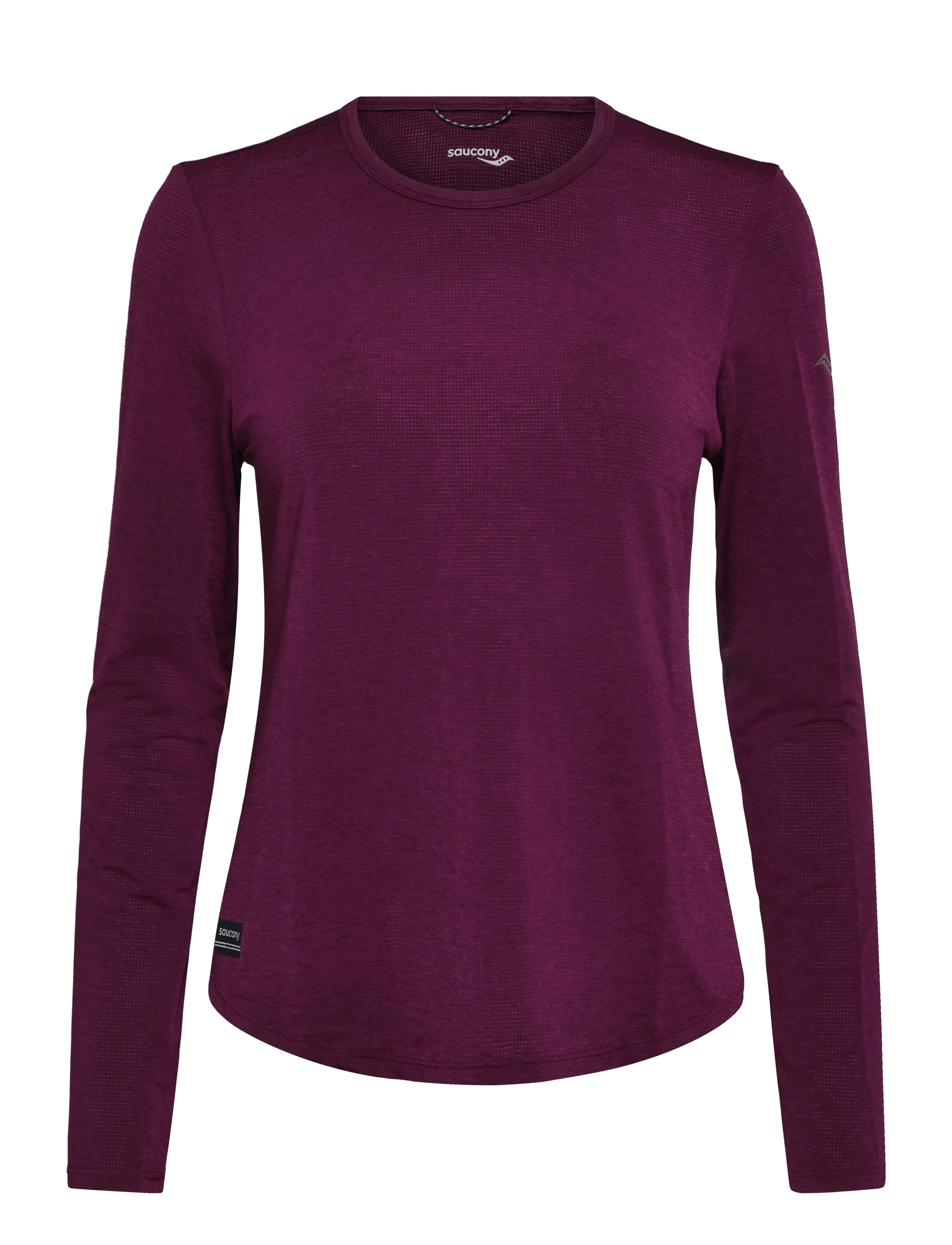 Saucony STOPWATCH LONG SLEEVE - Kläder - EGGPLANT HEATHER / purple