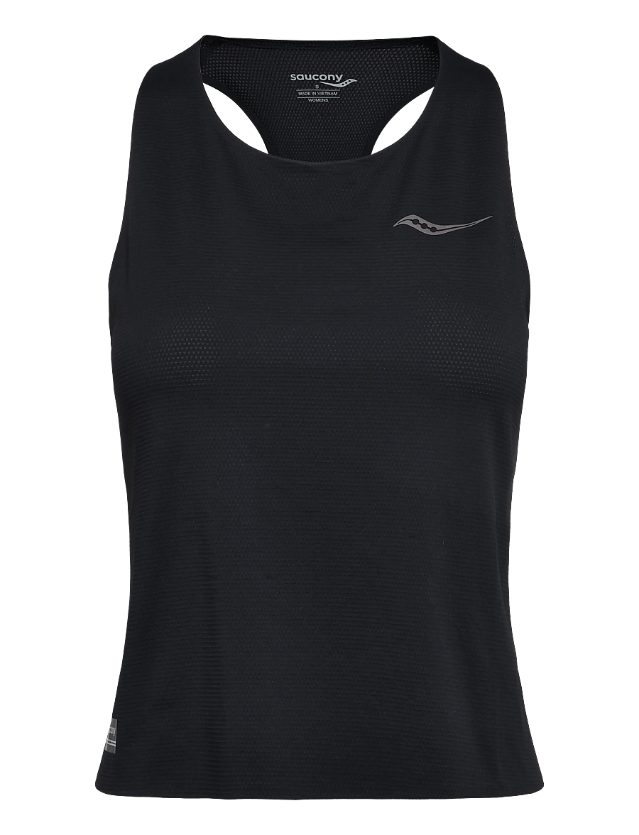 Saucony - ENDORPHIN SINGLET - Õlapaeltega pluusid - black - 1