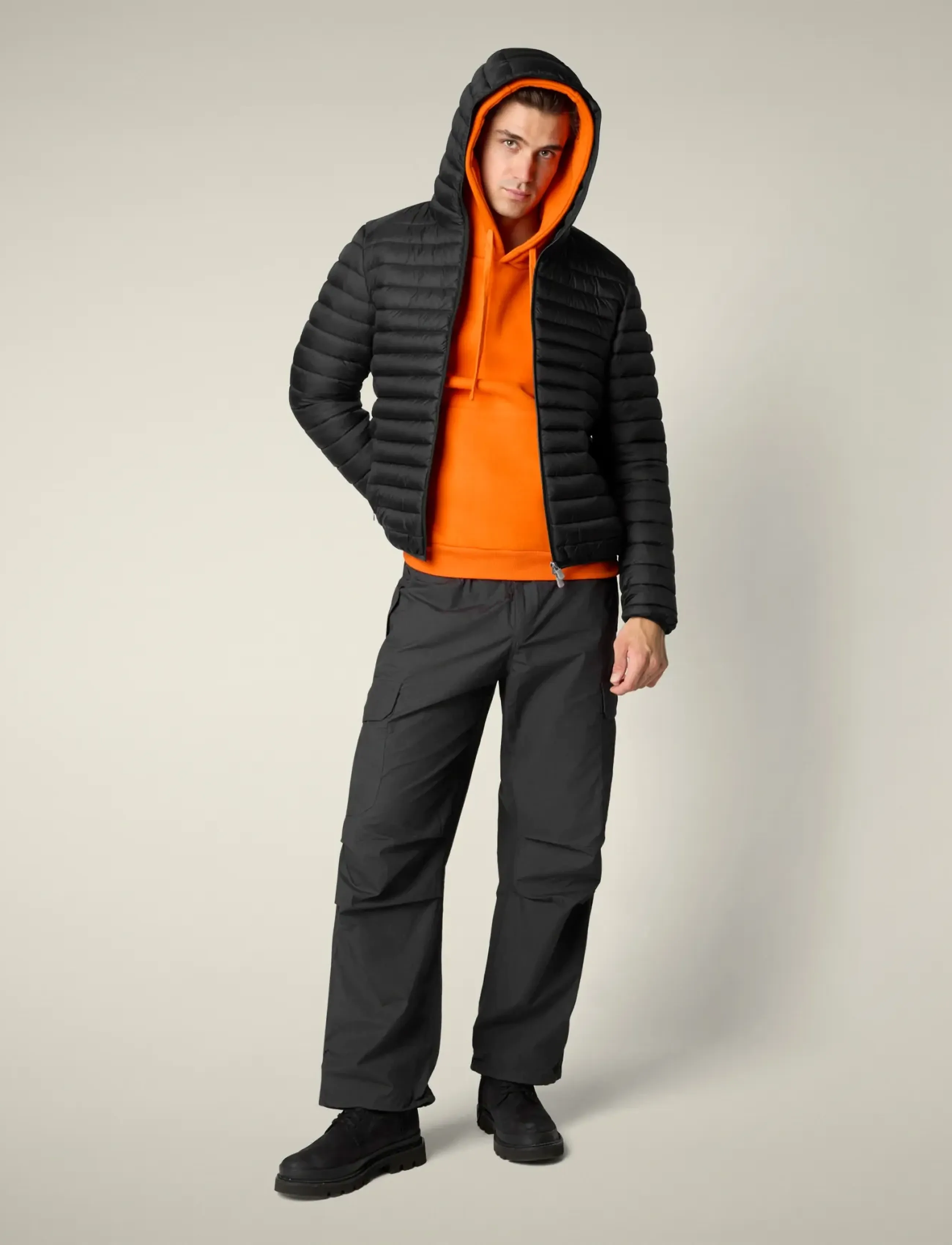 Save the Duck - DONALD HOODED JACKET - winter jackets - black - 3