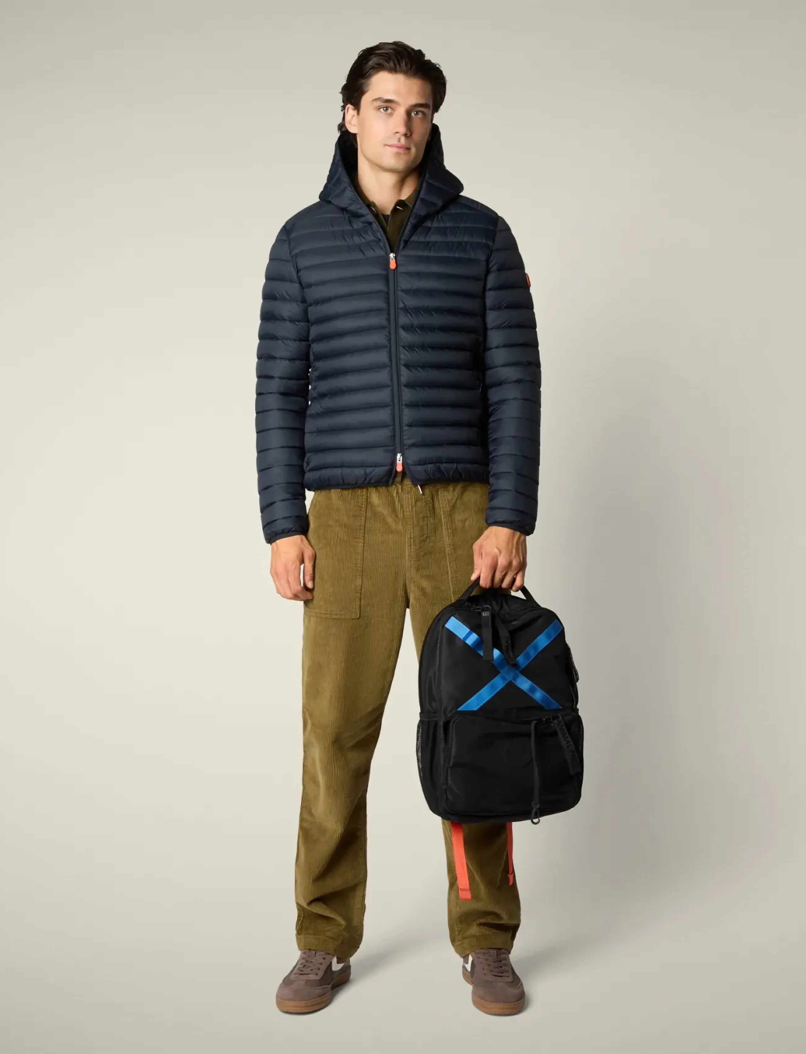 Save the Duck Donald Hooded Jacket, XL, Jackets, Marineblau - Padded Männerswear