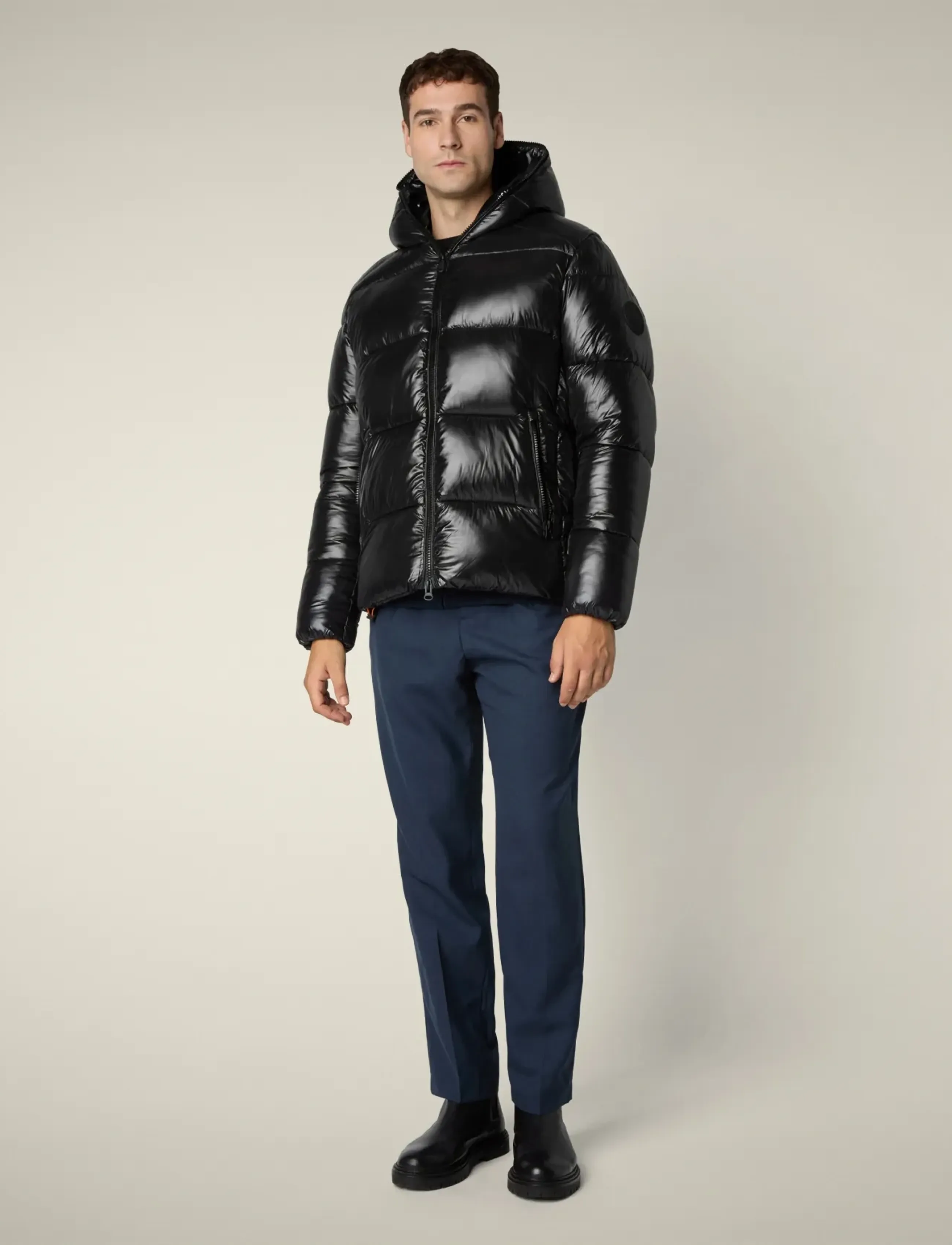Save the Duck Edgard Hooded Jacket, M, Jackets, Schwarz - Padded Männerswear