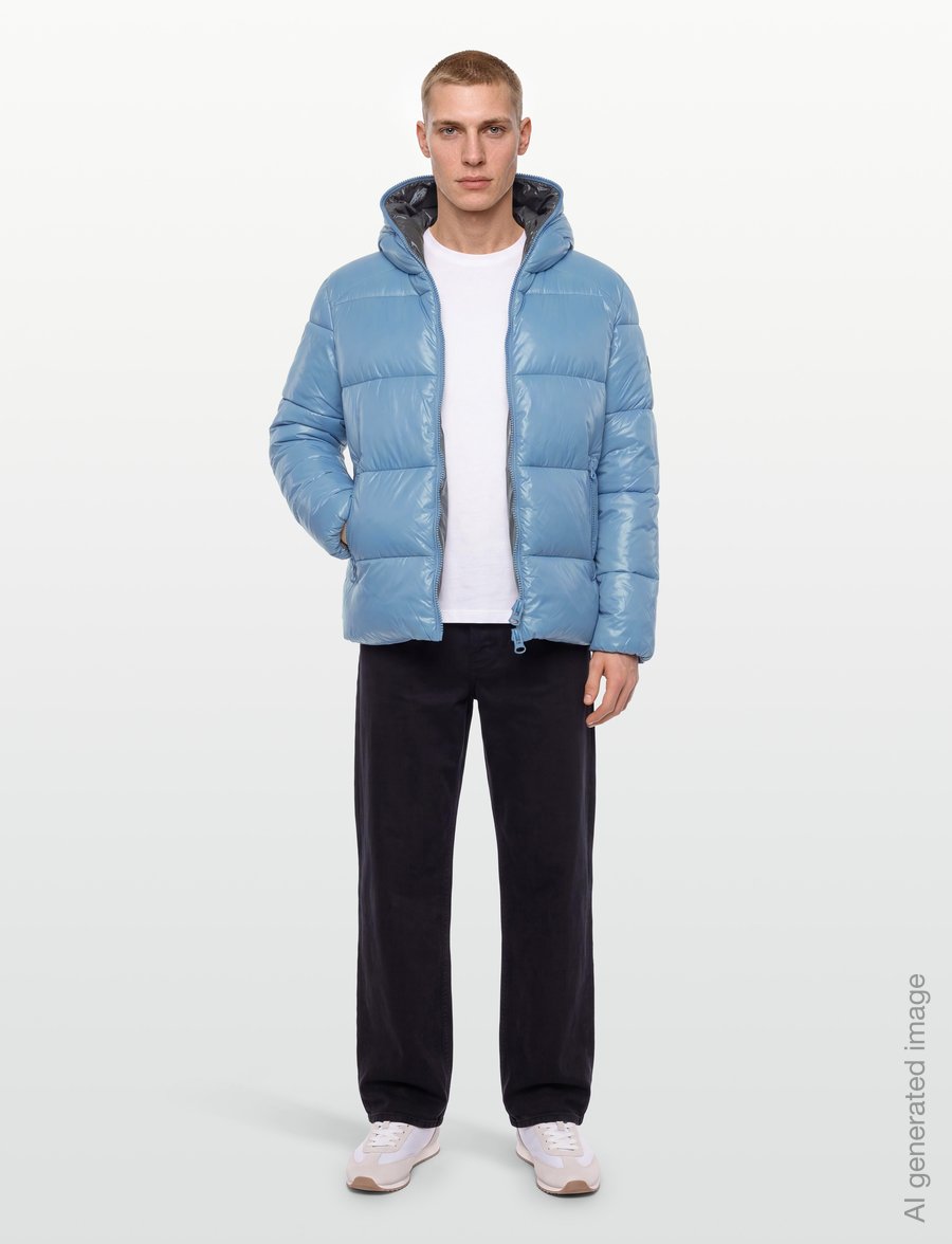 Save the Duck - EDGARD HOODED JACKET - vinterjackor - dolphin blue - 0