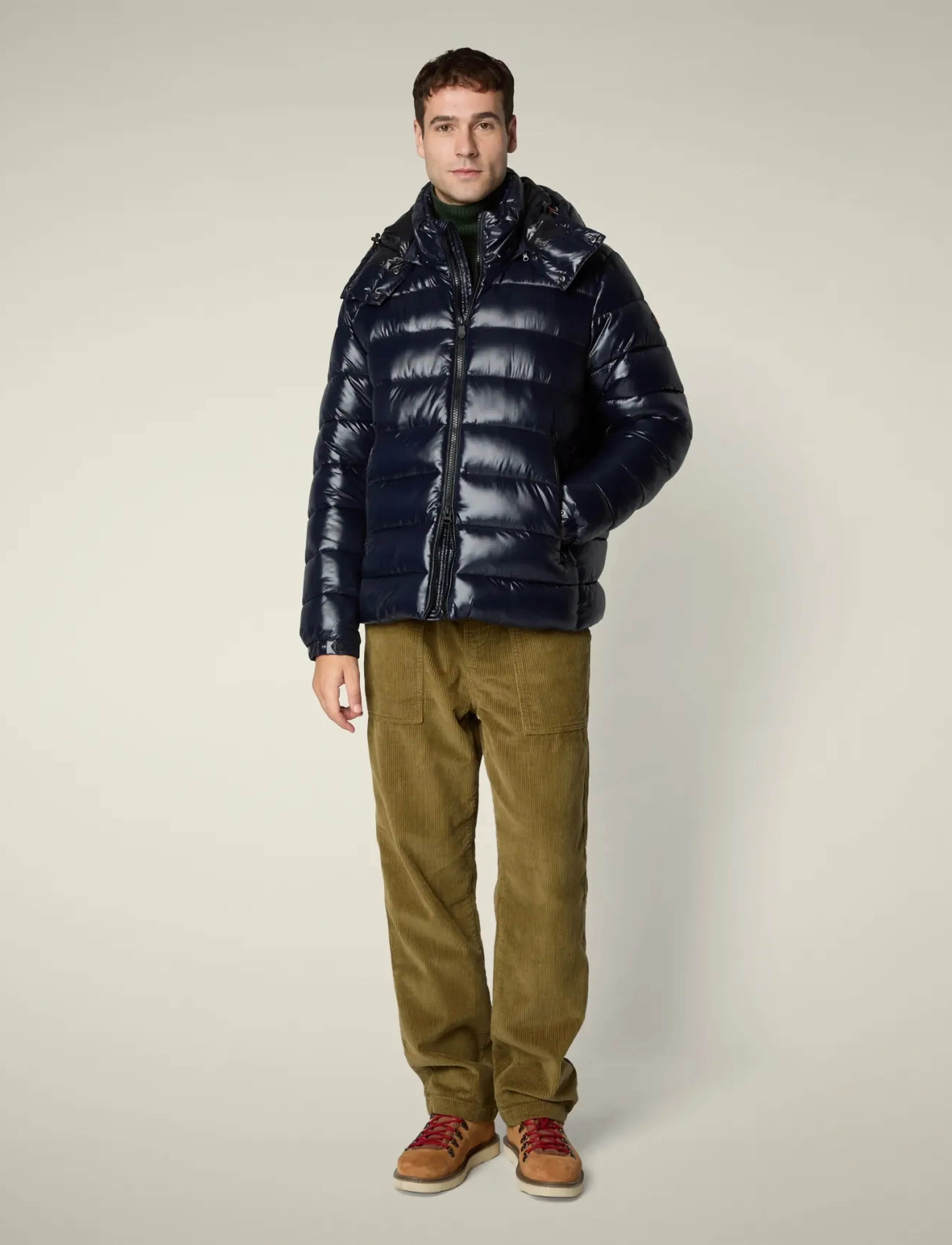 Save the Duck Florian Hooded Jacket, XS, Jackets, Marineblau - Padded Männerswear