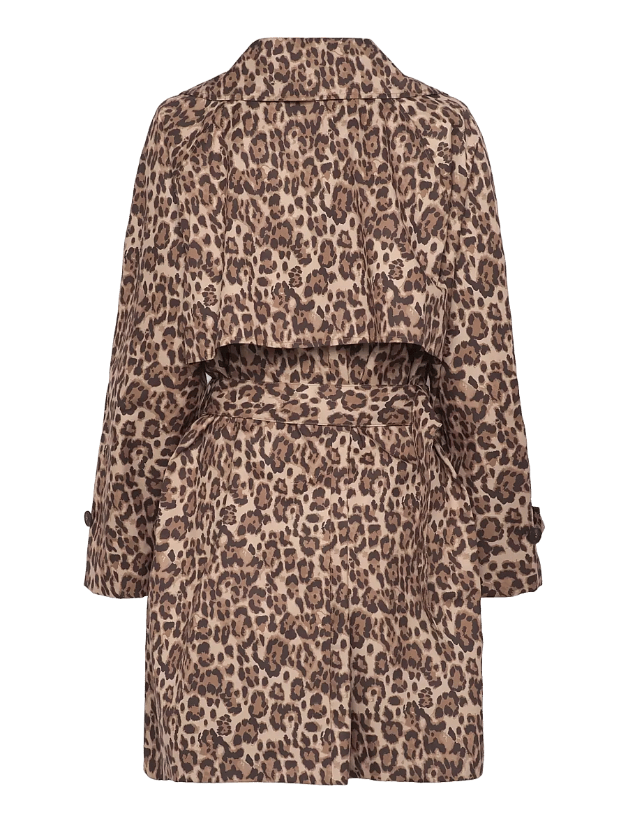 Save the Duck - TECLA - trenchcoats - macro leopardo marrone - 1