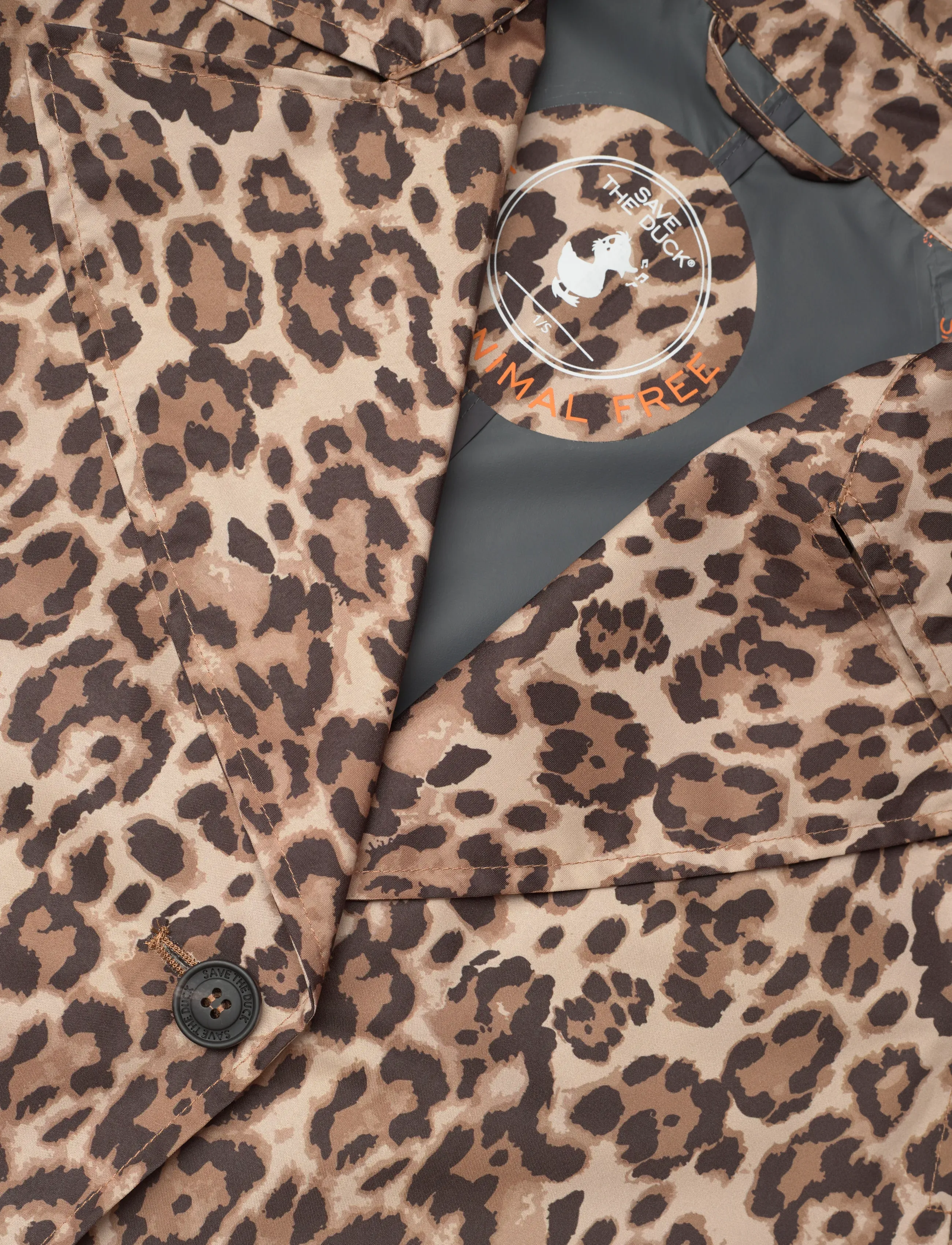 Save the Duck - TECLA - trench coats - macro leopardo marrone - 2