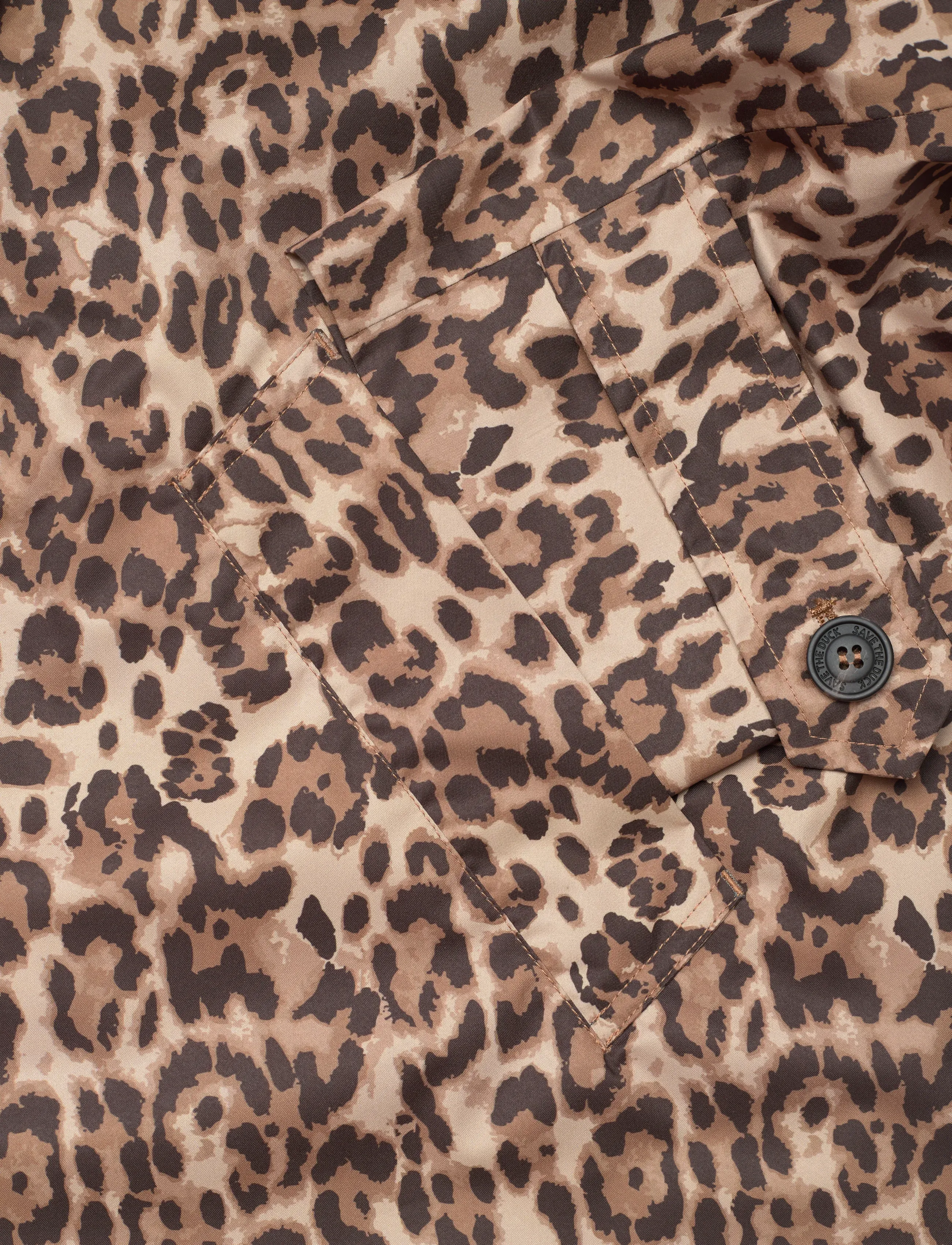 Save the Duck - TECLA - trench coats - macro leopardo marrone - 3