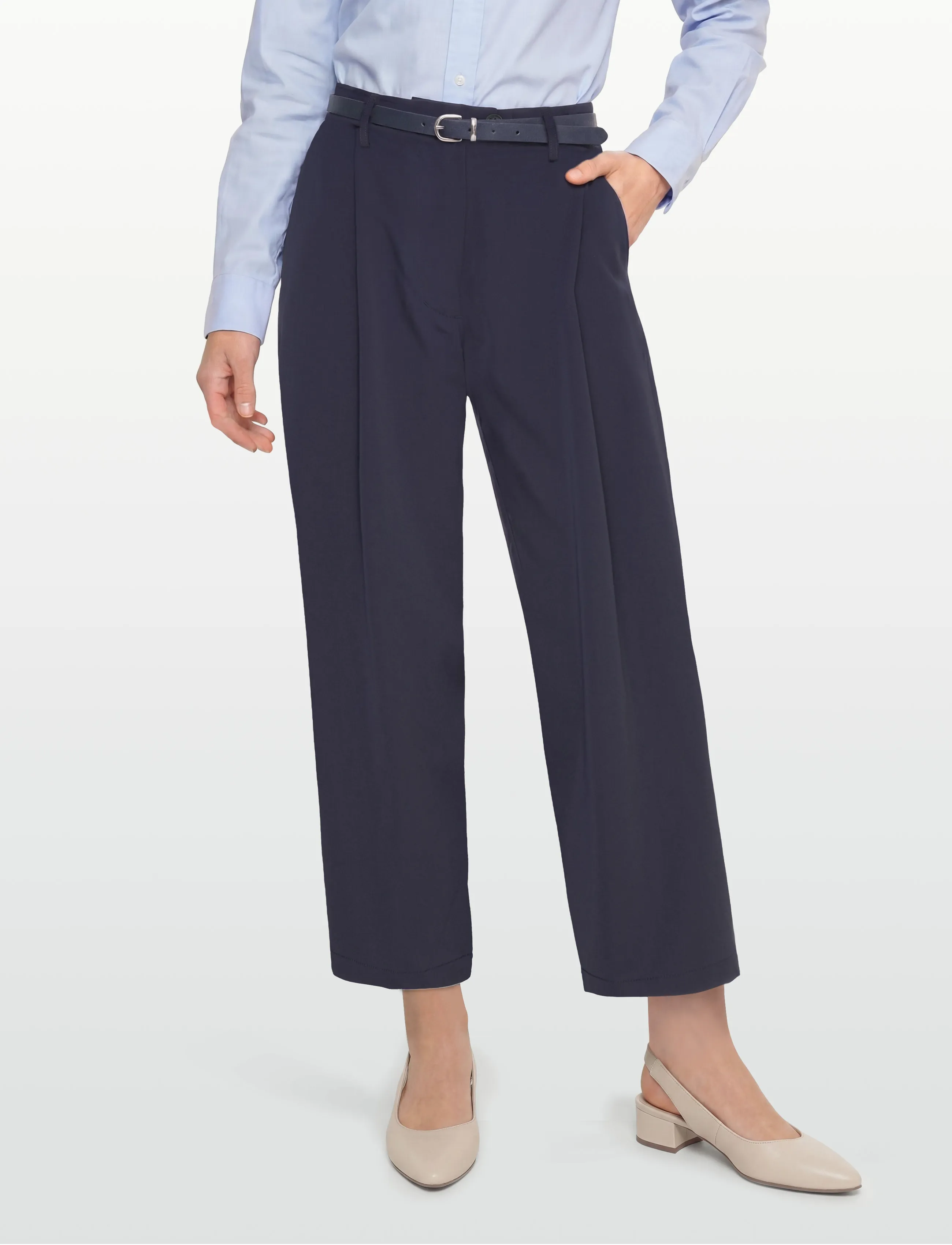 Save the Duck - EUGENIA - wide leg trousers - navy blue - 4
