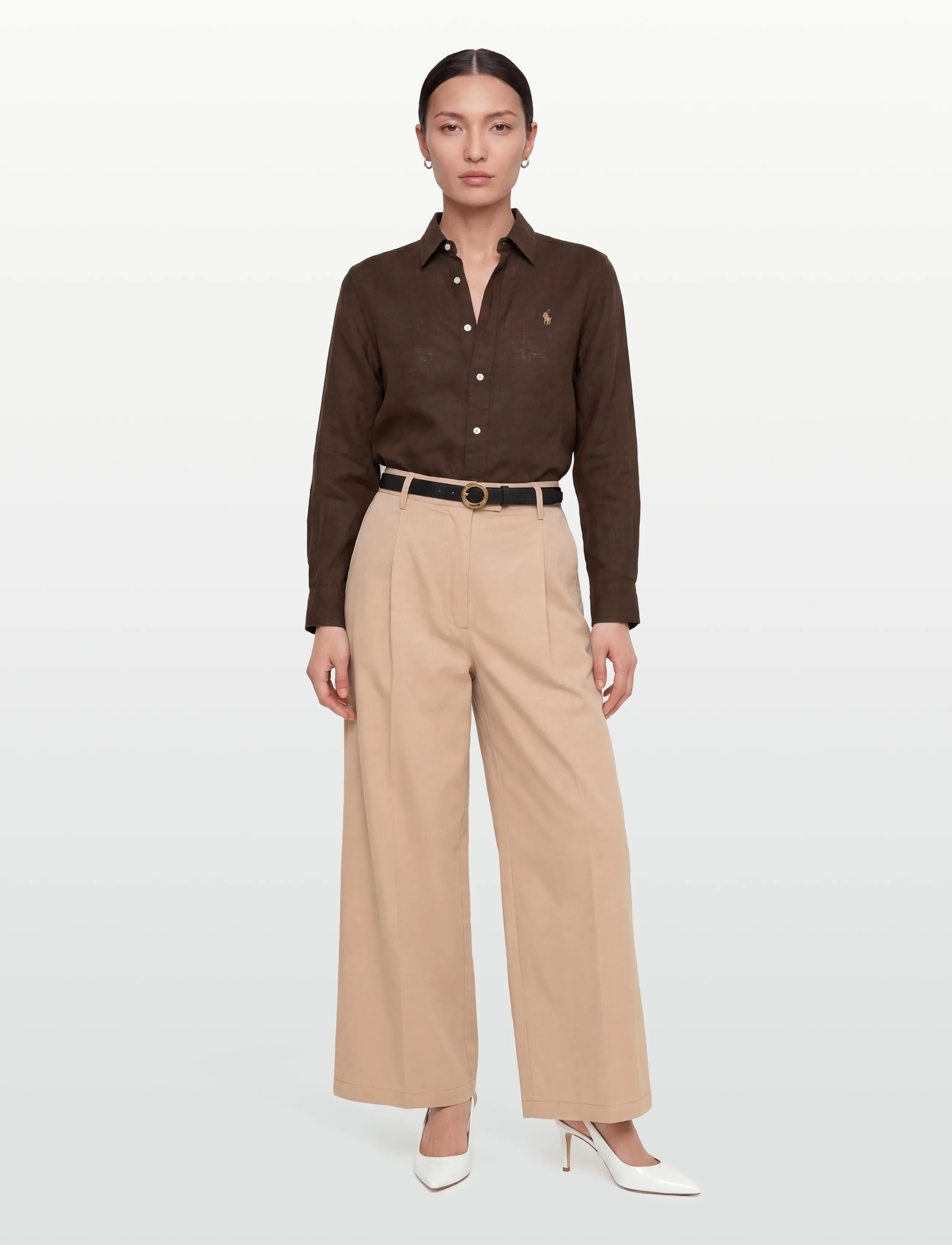 Save the Duck Eugenia, 46, Trousers, Beige - Wide Leg, Frauen