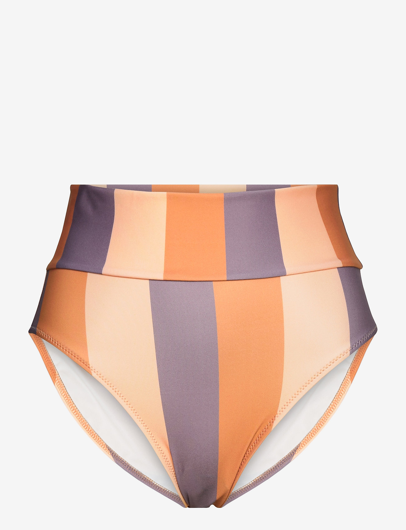Scampi - SARA - højtaljede bikiniunderdele - block stripe patchouli - 0