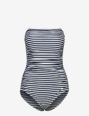 Scampi - ACAPULCO - swimsuits - stripe marine /offwhite - 1