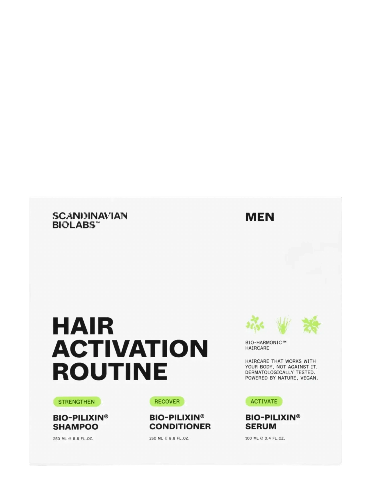 Scandinavian Biolabs - Hair Routine Men (shampoo, conditioner, serum) - hårkur - n/a - 2