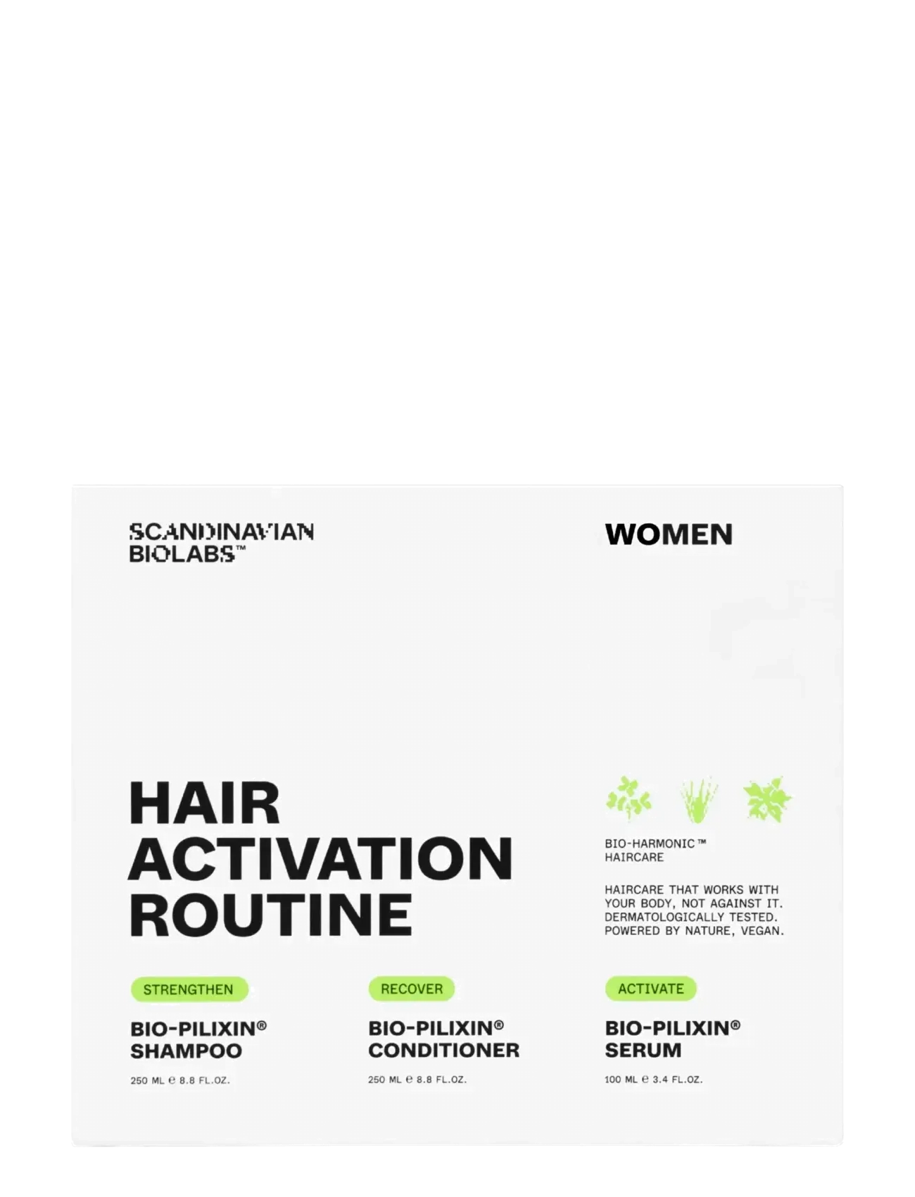 Scandinavian Biolabs - Hair Routine Women (shampoo, conditioner, serum) - hårserum - n/a - 2