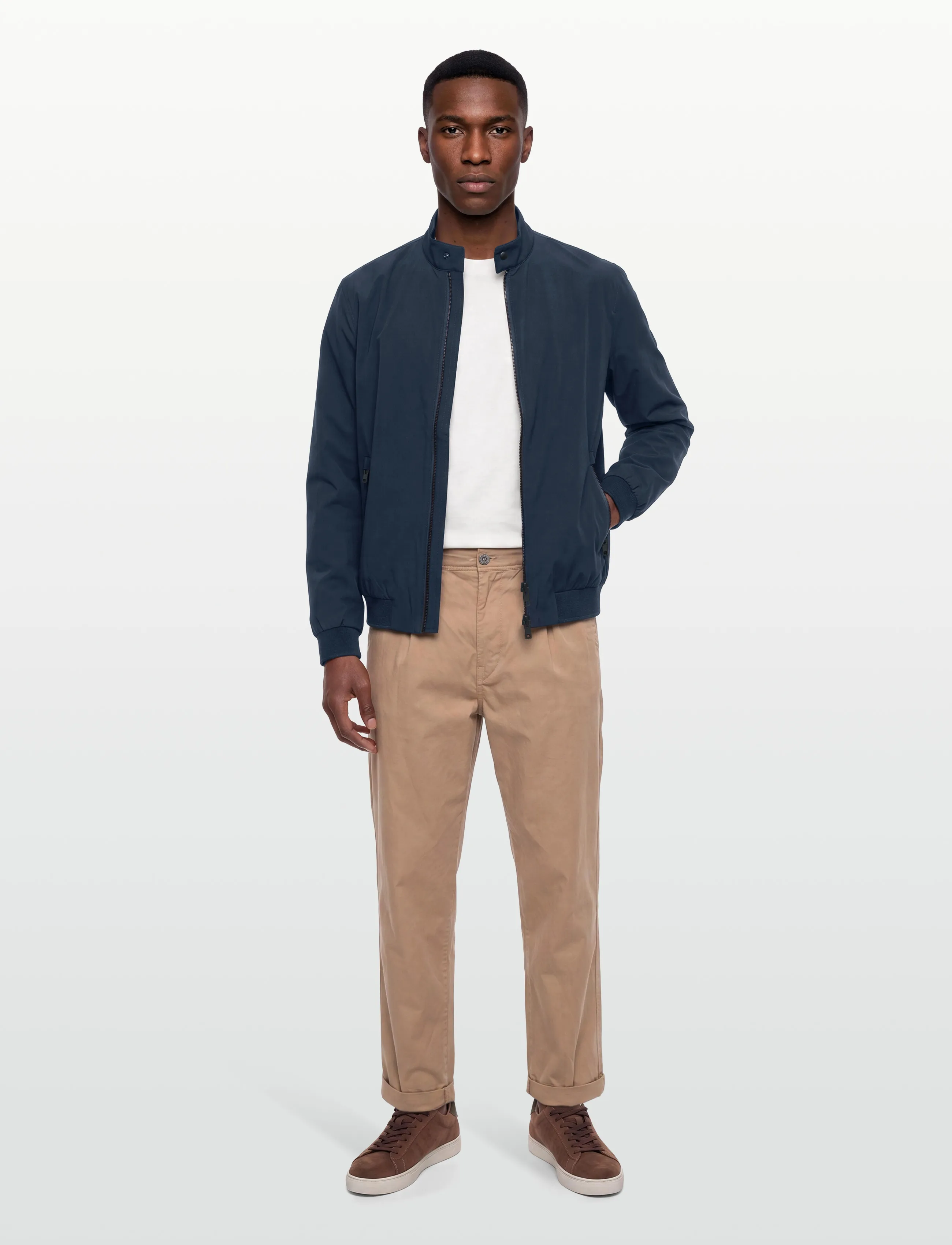 Scandinavian Edition Plain, XXL, Jackets, Marineblau - Bomber Männerswear