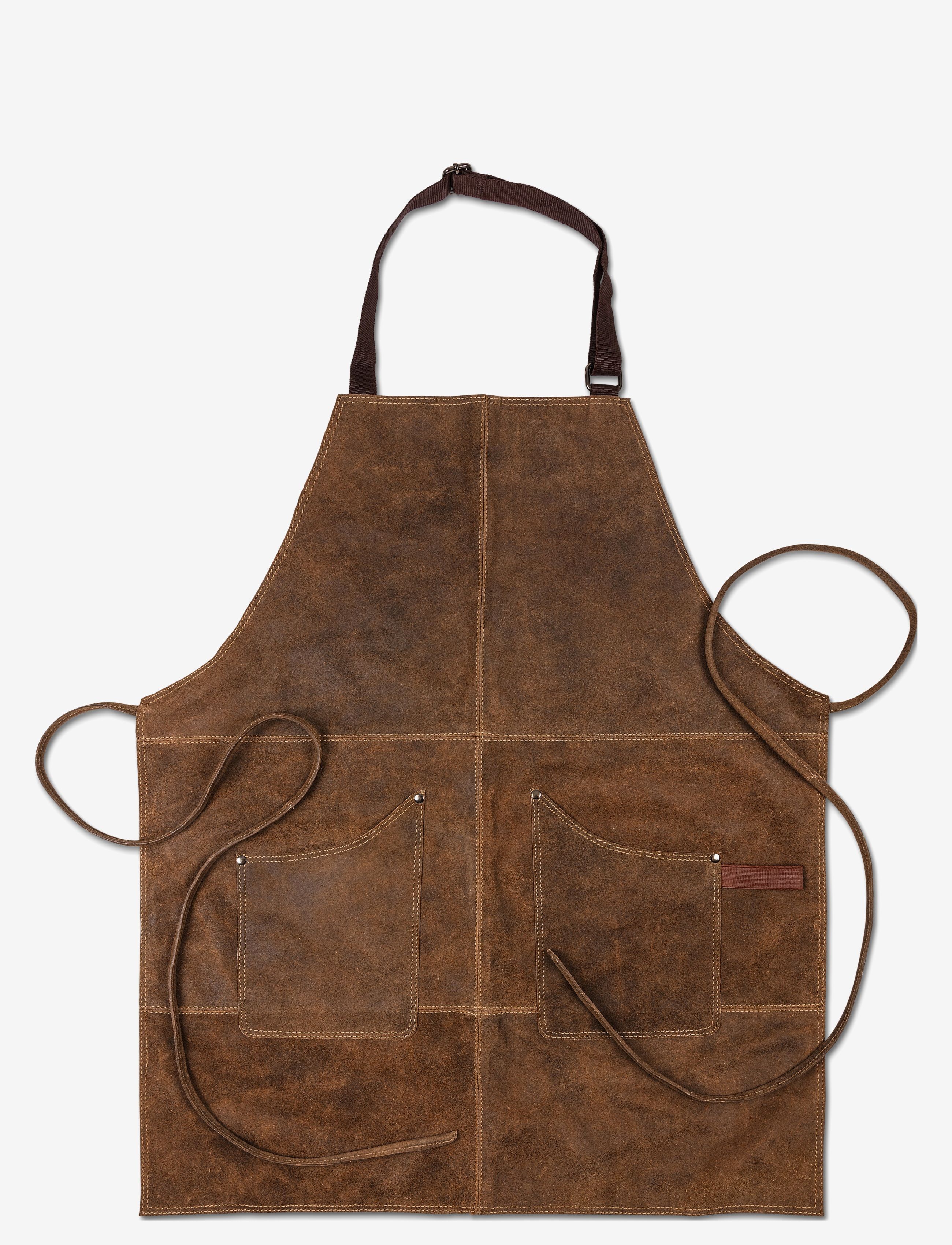 Scandinavian Home Apron Vintage Leather - Köögitekstiilid - BROWN / brown