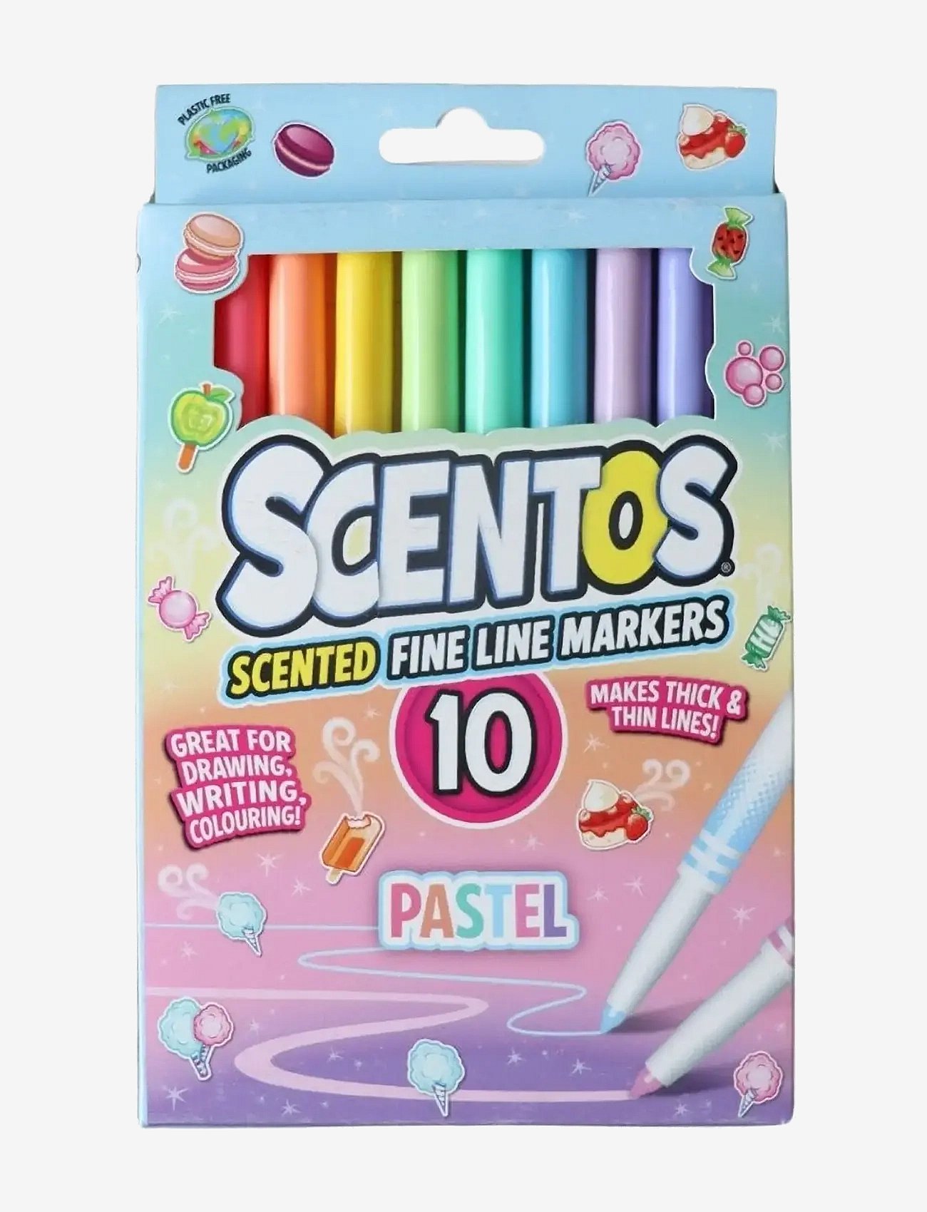 Scentos Scentos Fine Line Markers Pastel 10 Pcs Cdu - Multi/patterned - ONE SIZE
